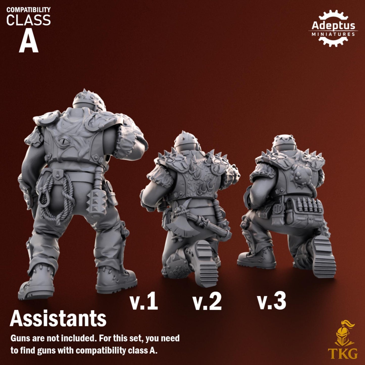 Rotmark Legion Heavy Weapons Operators by Adeptus Miniatures | 3D printed Tabletop Miniatures