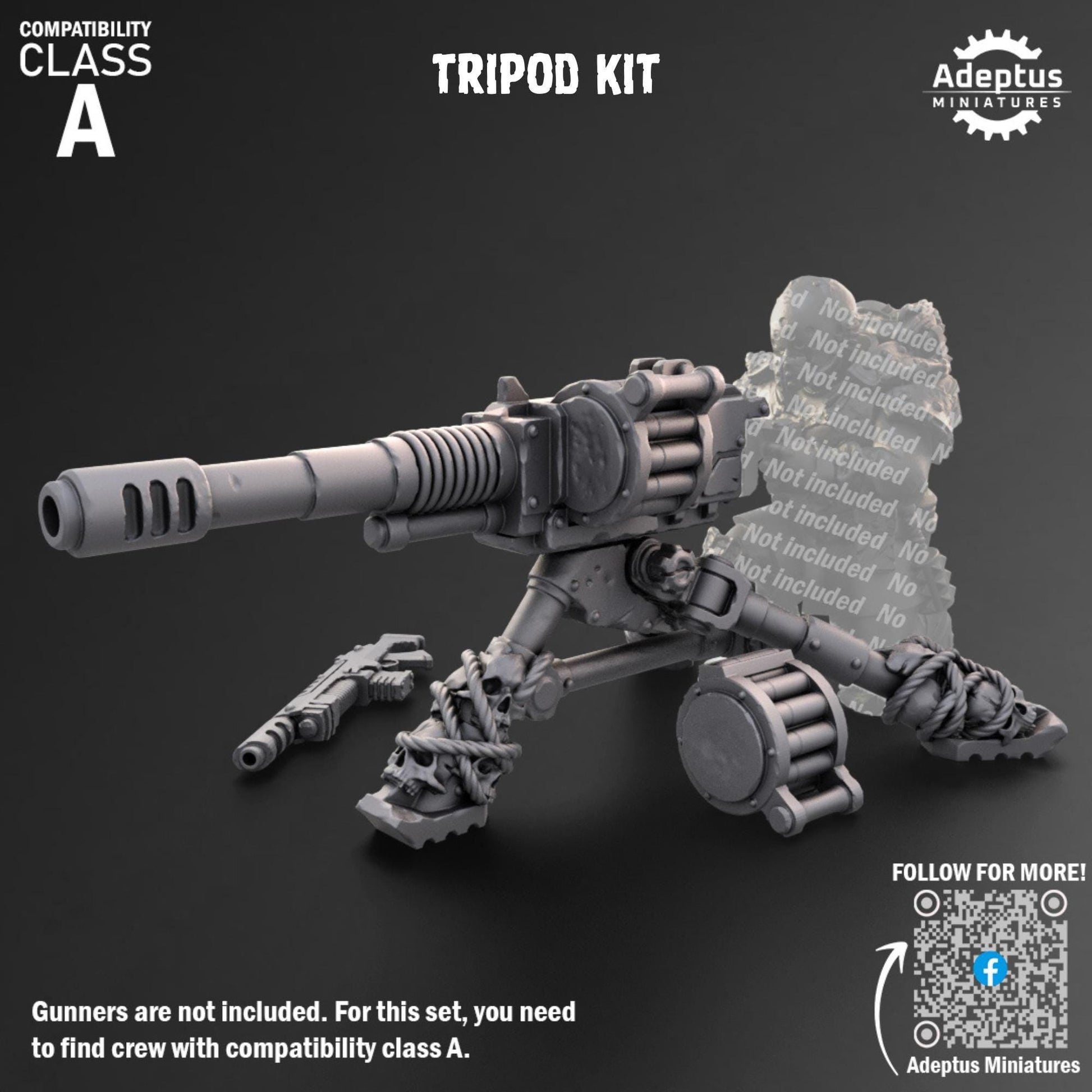 Renegade Heavy Weapons by Adeptus Miniatures | Standalone Weapon Emplacements | 3D printed Tabletop Miniatures