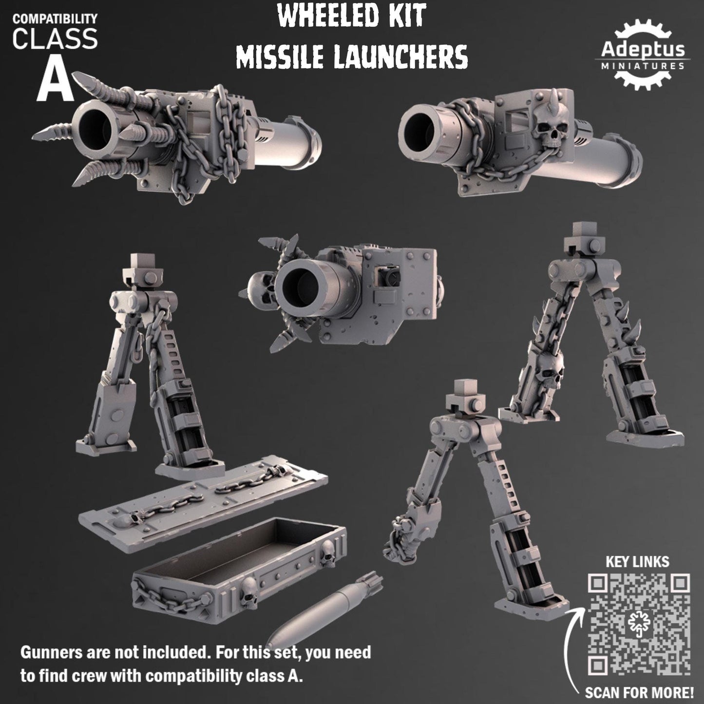 Renegade Heavy Weapons by Adeptus Miniatures | Standalone Weapon Emplacements | 3D printed Tabletop Miniatures