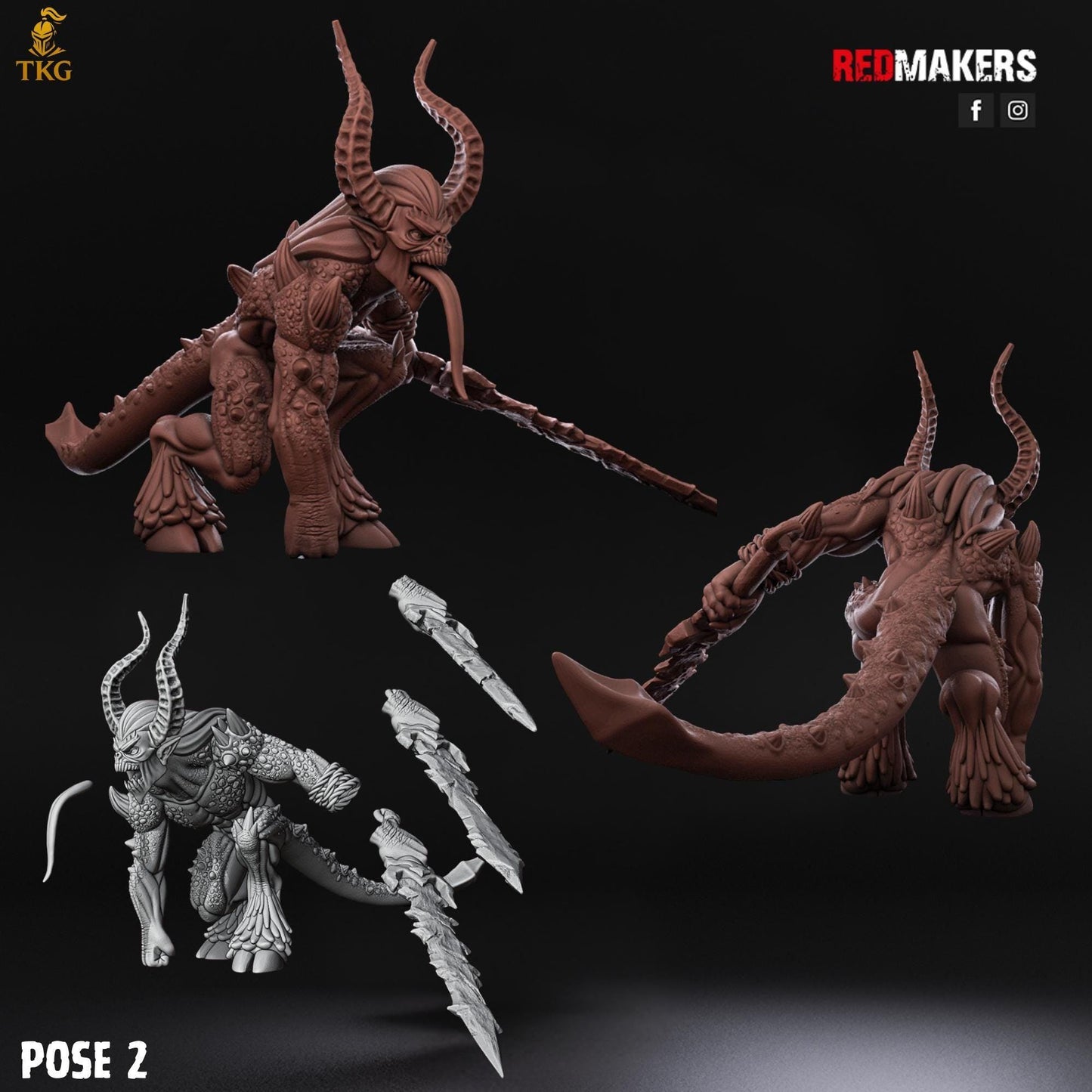 Bloodthirsty Demons by RedMakers | 3D Printed Tabletop Miniatures