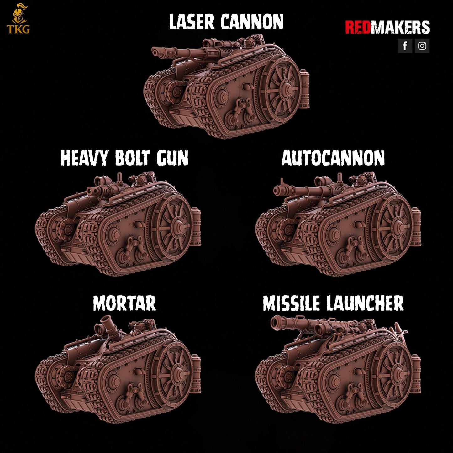 Solar Guard - Heavy Support Squad by Red Makers | 3D printed Tabletop Miniatures