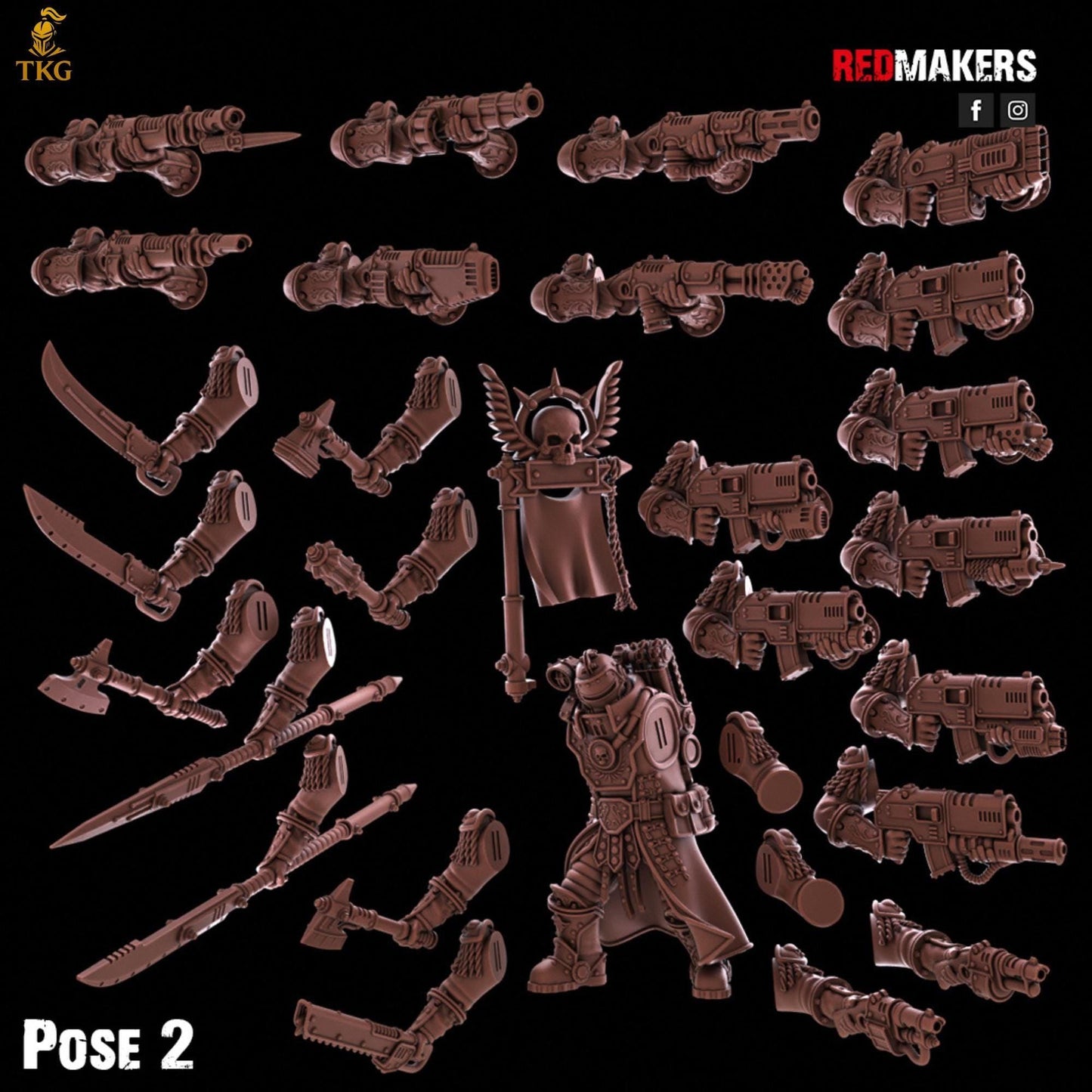 Solar Guard - Tactical Command Squad - Imperial Force by Red Makers | 3D printed Tabletop Miniatures