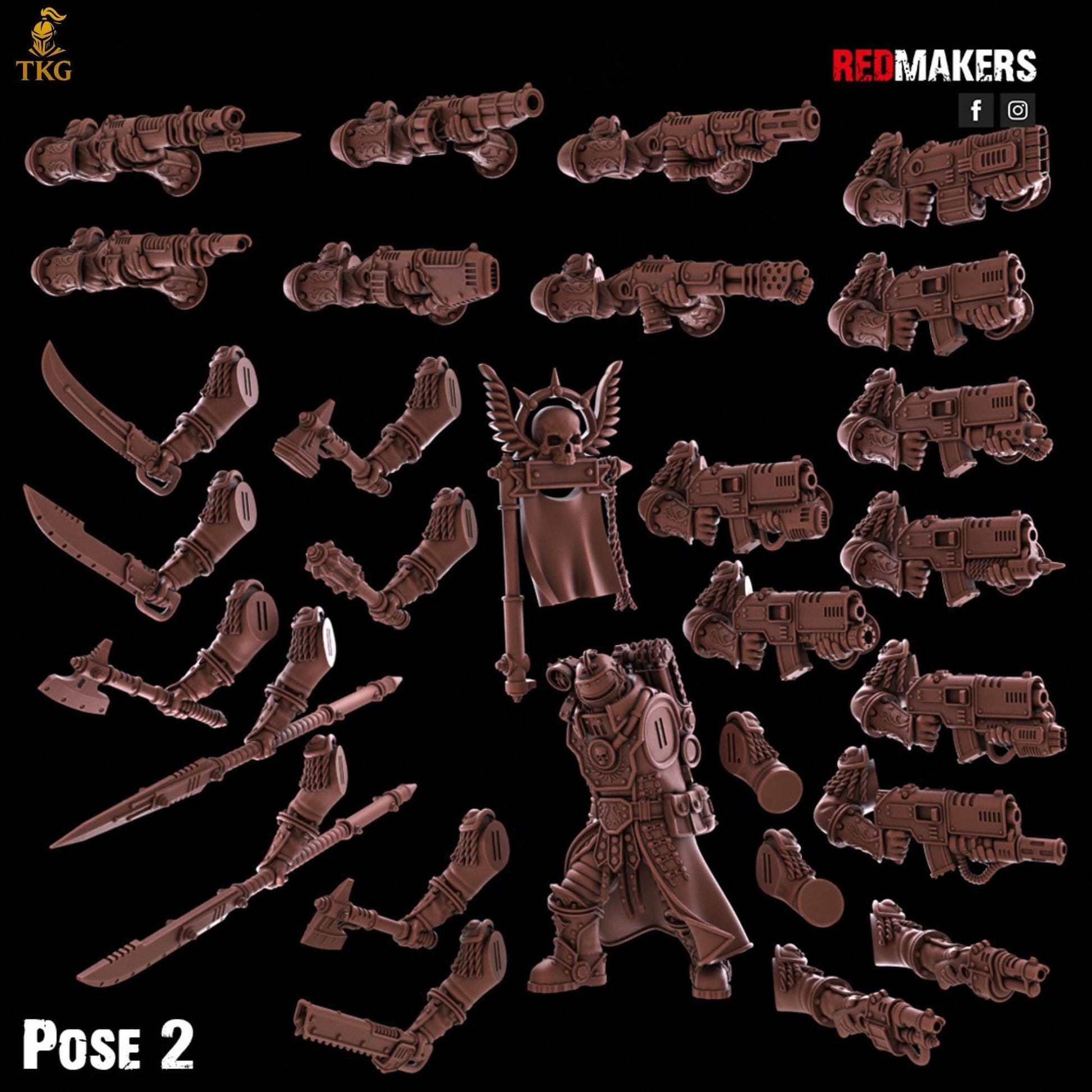 Solar Guard - Tactical Command Squad - Imperial Force by Red Makers | 3D printed Tabletop Miniatures