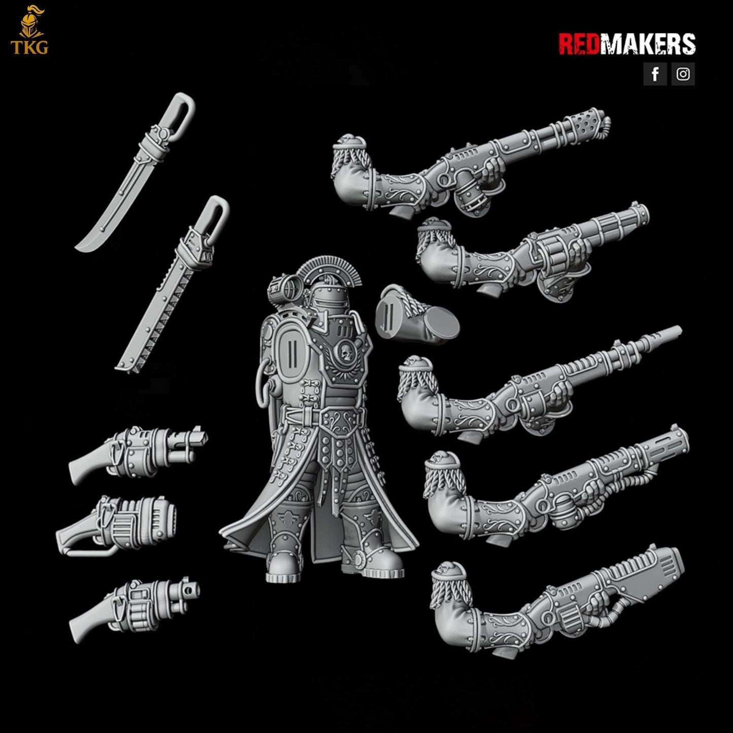 Solar Guard - Command Squad of the Imperial Force by Red Makers | 3D printed Tabletop Miniatures