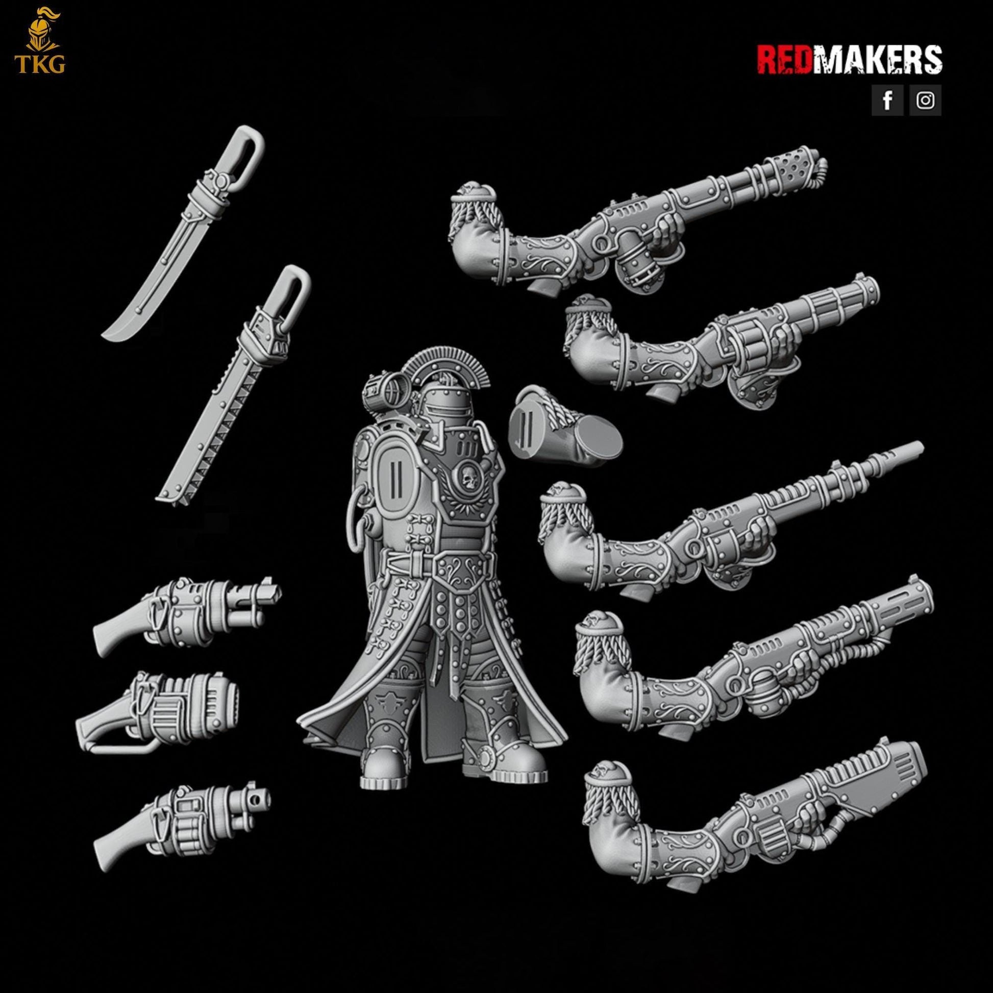 Solar Guard - Command Squad of the Imperial Force by Red Makers | 3D printed Tabletop Miniatures