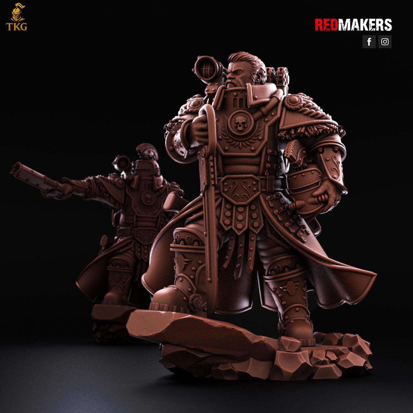 Solar Guard - Officer of the Imperial Force by Red Makers | 3D printed Tabletop Miniatures