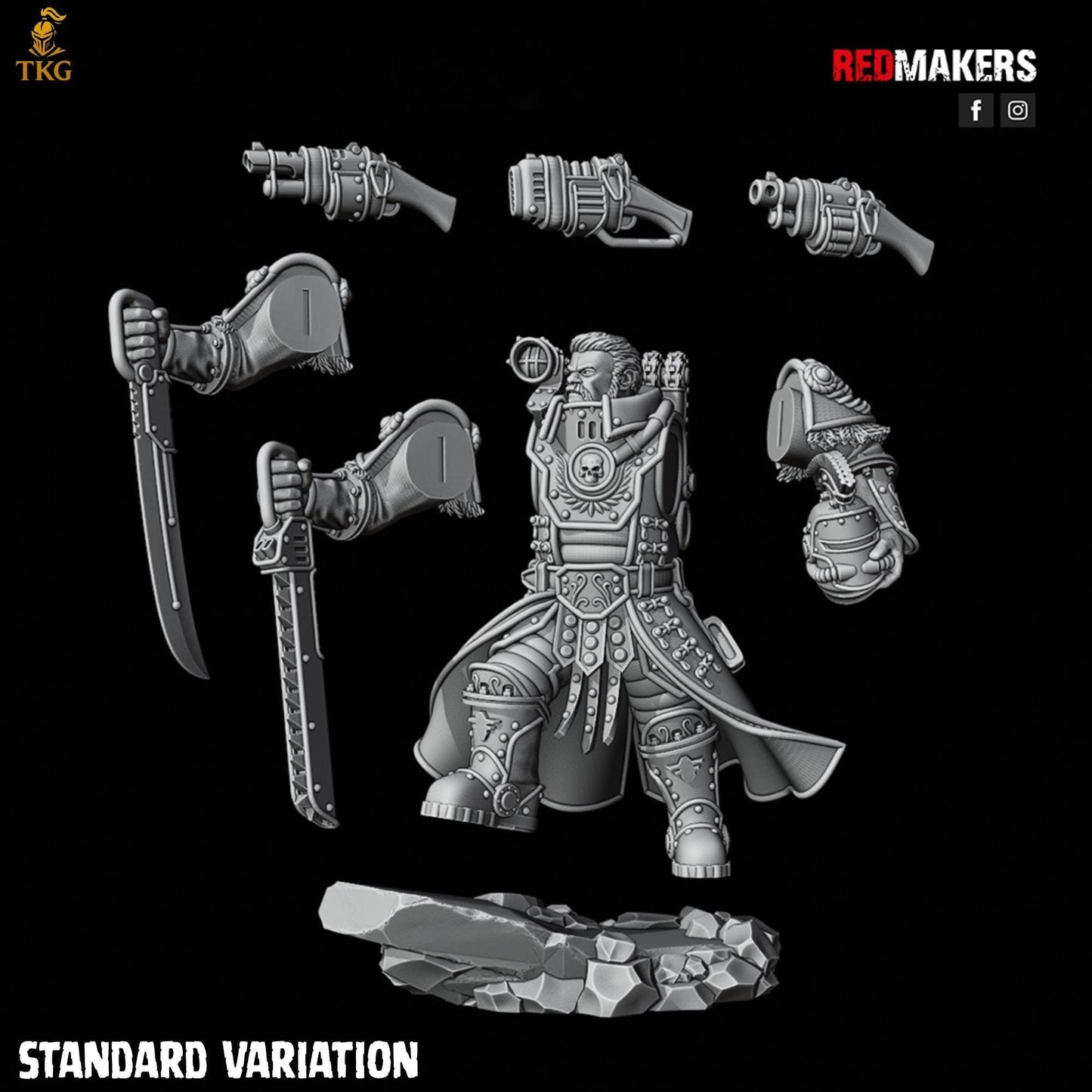 Solar Guard - Officer of the Imperial Force by Red Makers | 3D printed Tabletop Miniatures