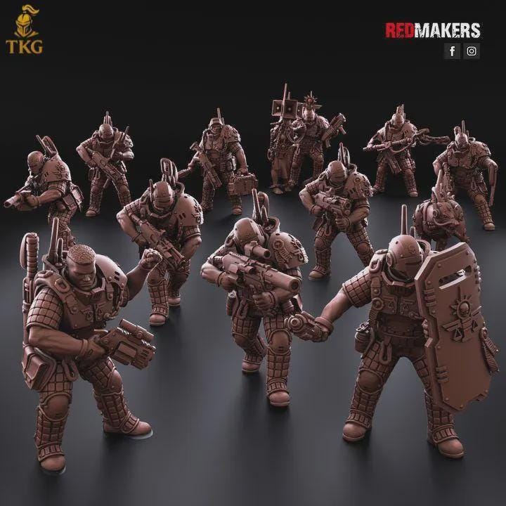 Lawbringer Kill Squad by Red Makers | 3D printed Tabletop Miniatures