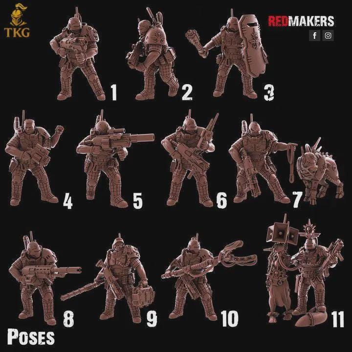 Lawbringer Kill Squad by Red Makers | 3D printed Tabletop Miniatures