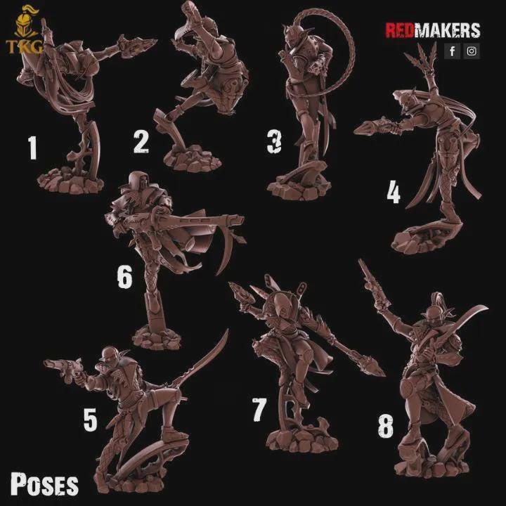 The Silent Masque Kill Squad by Red Makers | 3D printed Tabletop Miniatures