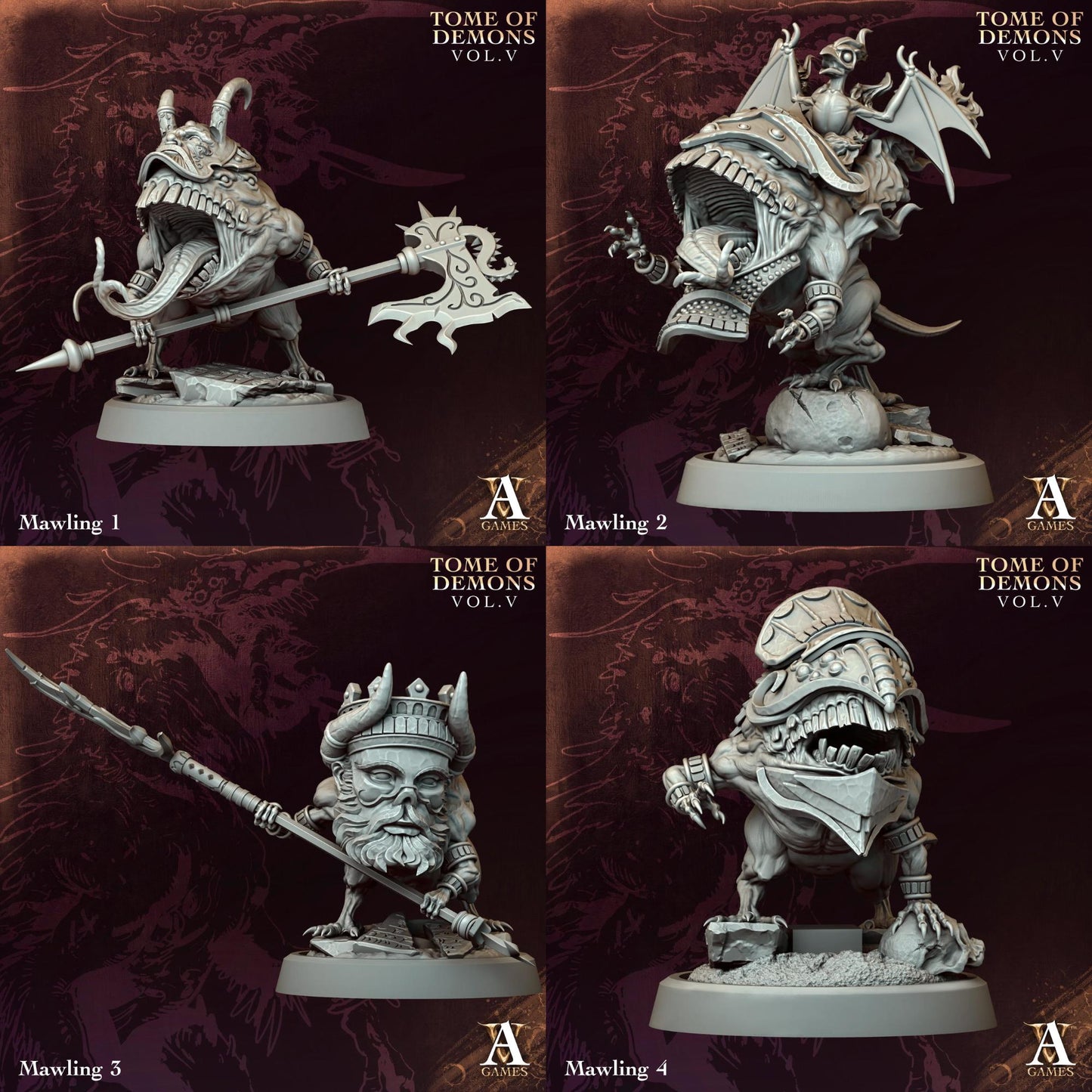 Tome of Demons- Vol. V by ArchvillainGames | 3D Printed Miniatures