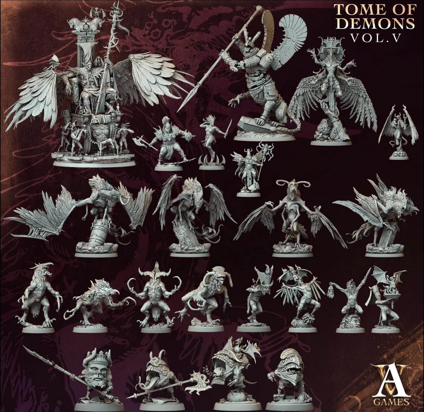 Tome of Demons- Vol. V by ArchvillainGames | 3D Printed Miniatures