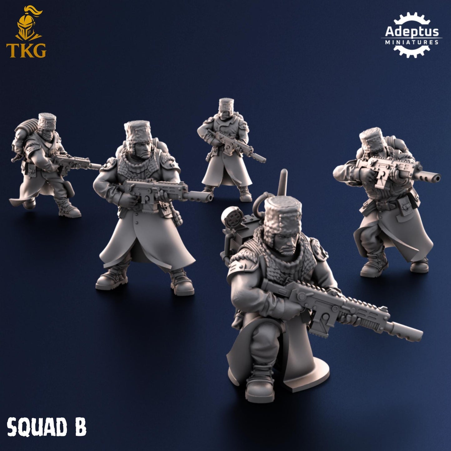 Coldreach Regiment Squad by Adeptus Miniatures | 3D printed Tabletop Miniatures
