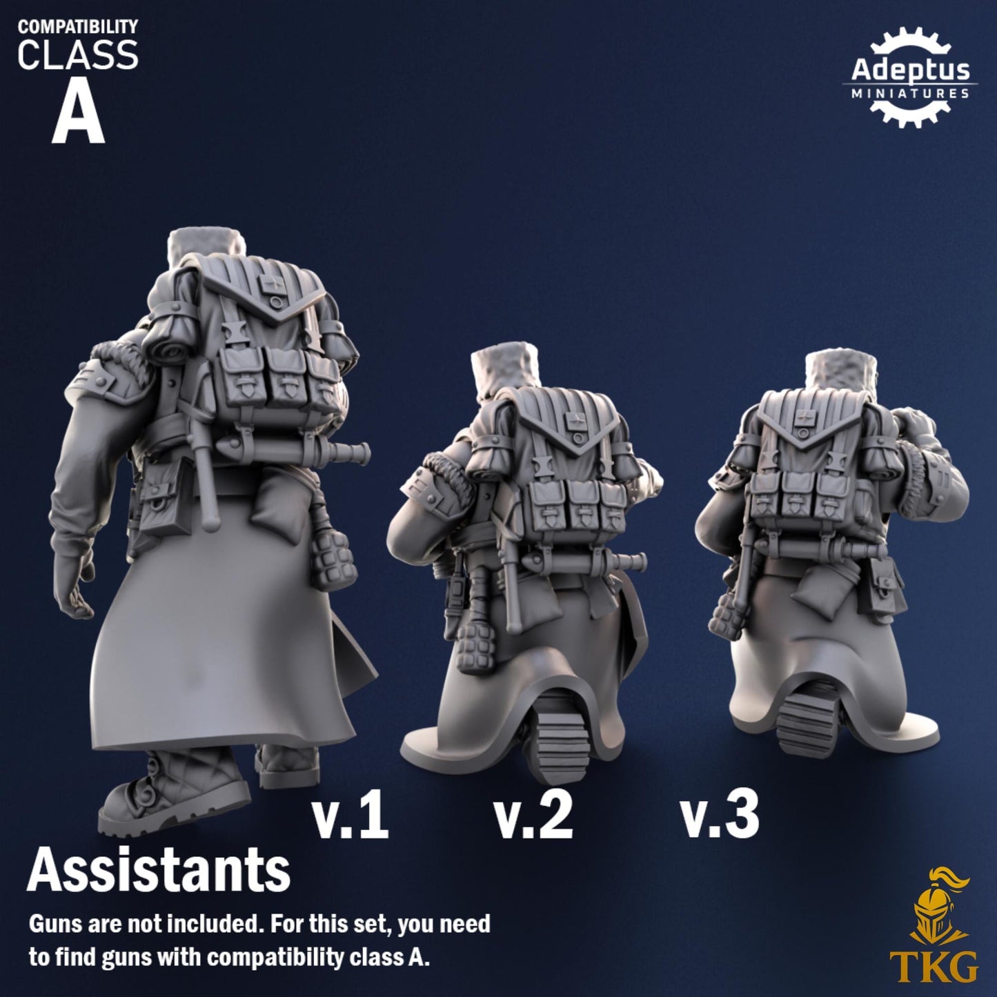 Coldreach Regiment Heavy Weapons Operators by Adeptus Miniatures | 3D printed Tabletop Miniatures