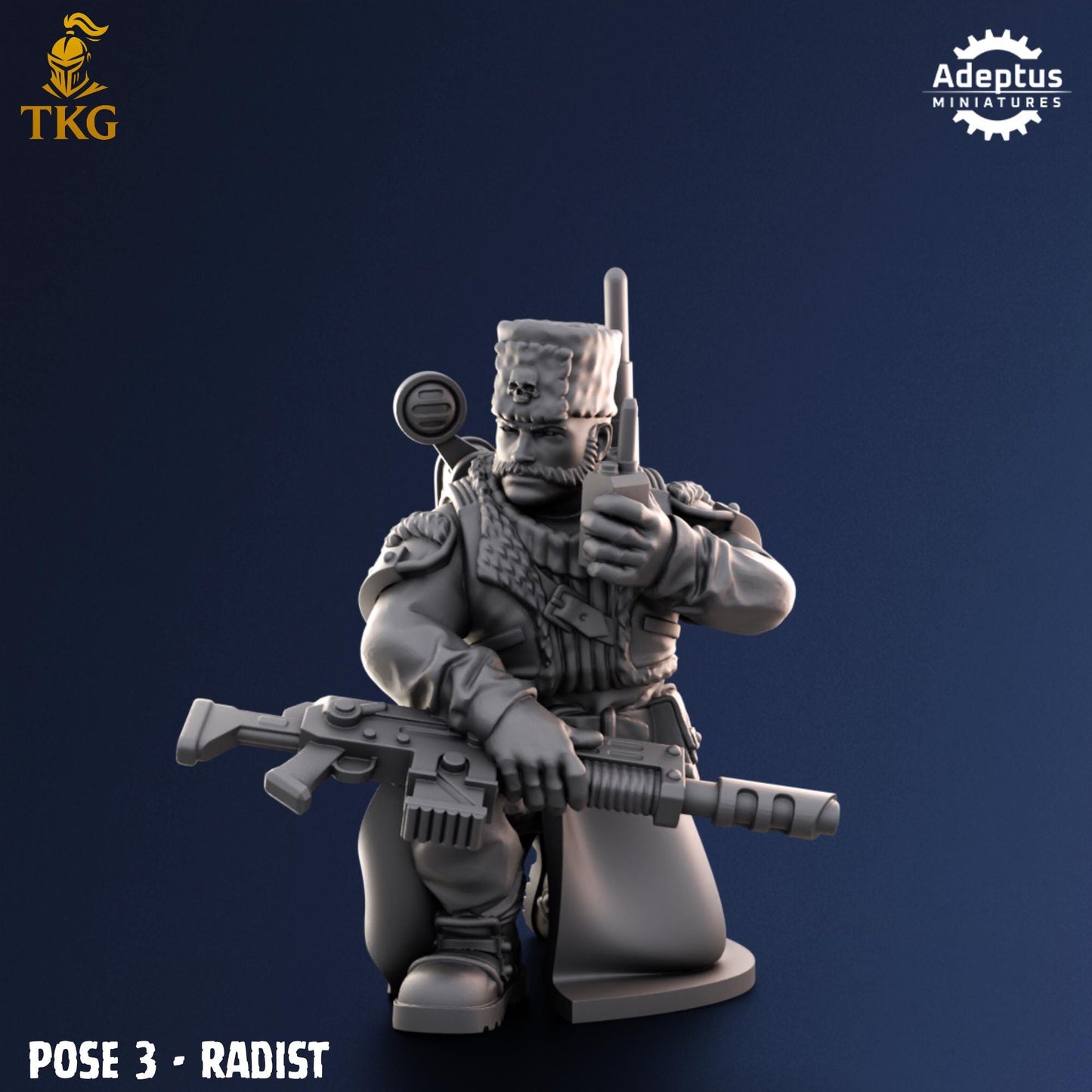 Coldreach Regiment Command Squad by Adeptus Miniatures | 3D printed Tabletop Miniatures