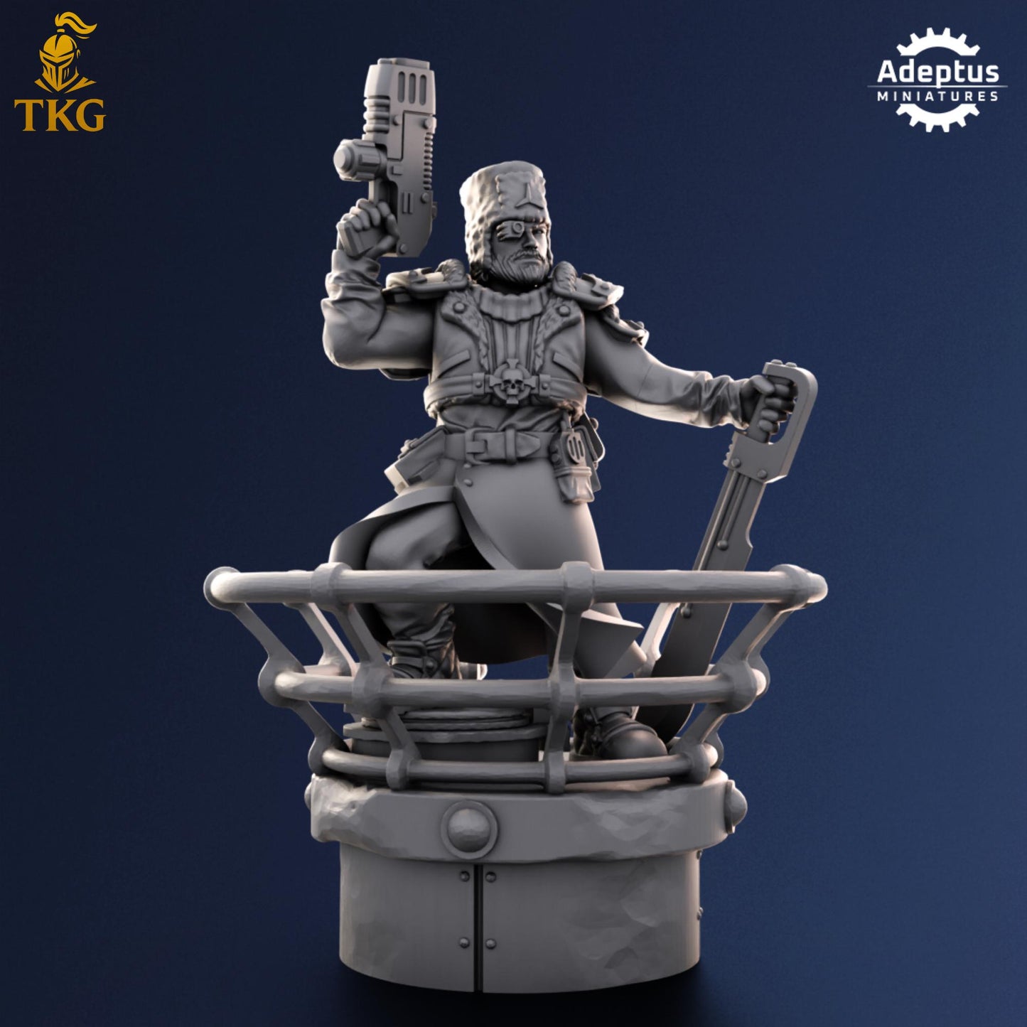 Coldreach Regiment Commander by Adeptus Miniatures | 3D printed Tabletop Miniatures