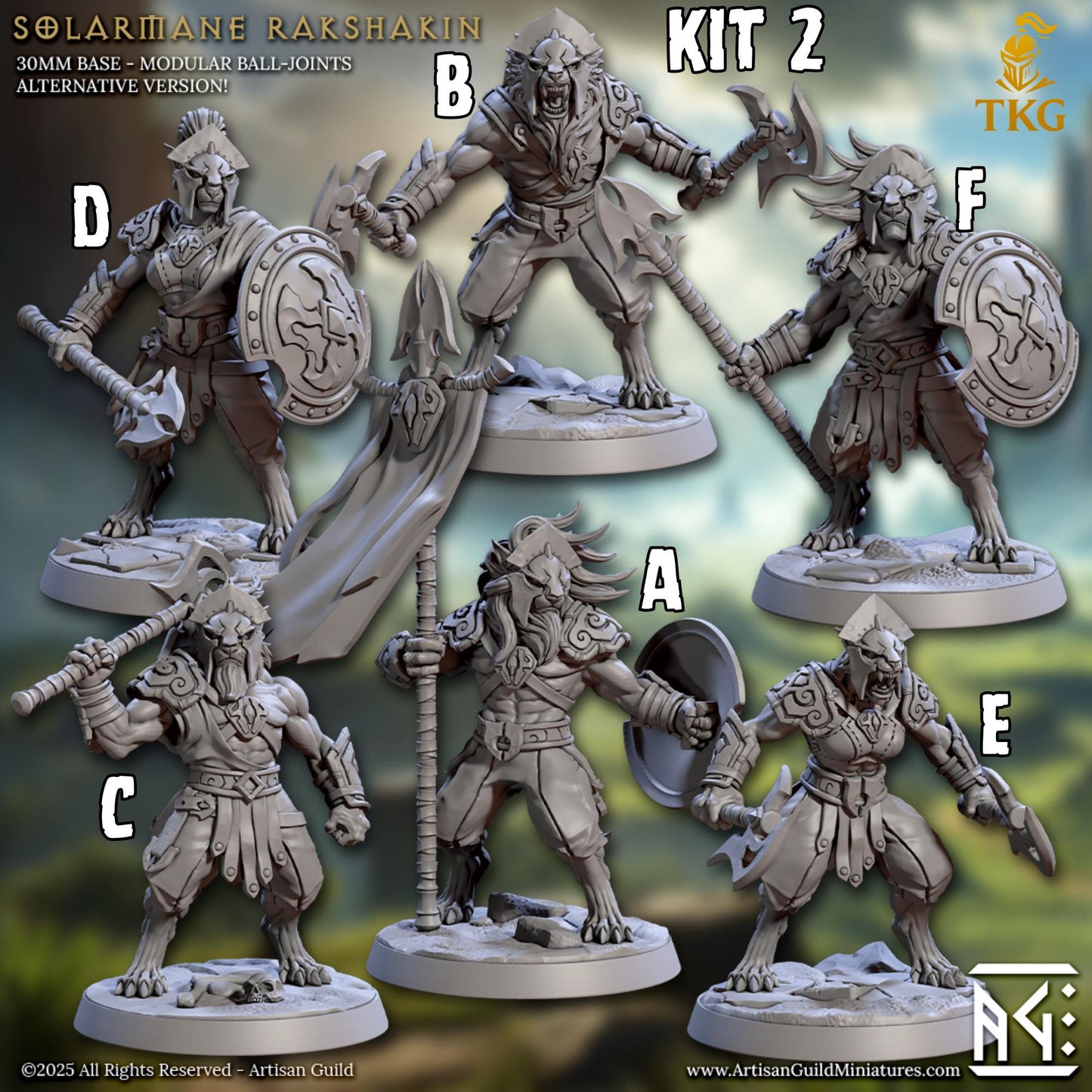 Solarmane Rakshakin by Artisan Guild | 3D Printed Miniatures | Fantasy Models