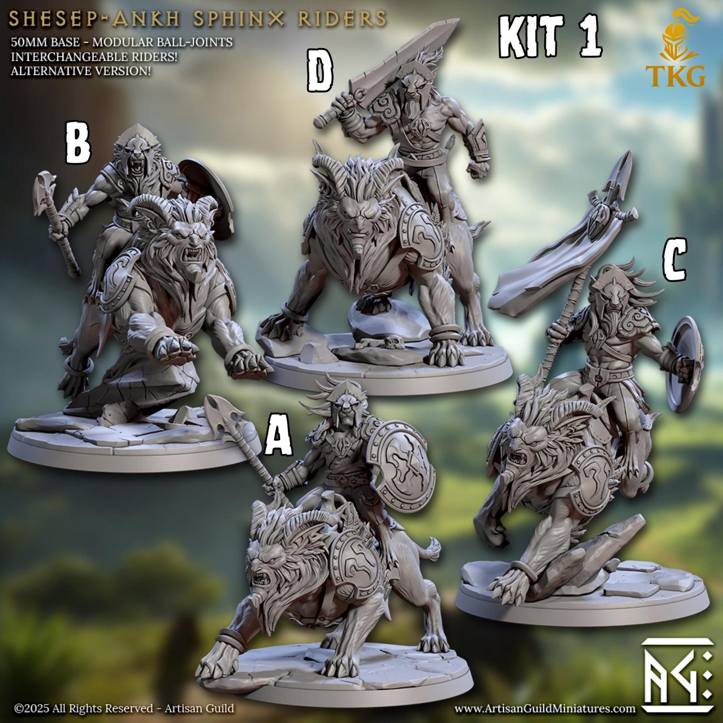 Solarmane Rakshakin by Artisan Guild | 3D Printed Miniatures | Fantasy Models