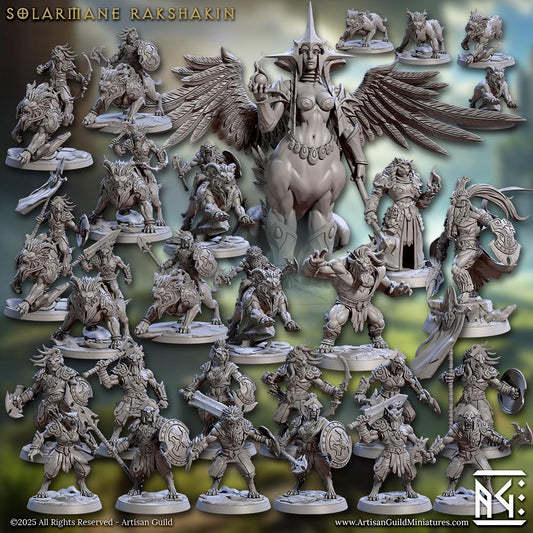 Solarmane Rakshakin by Artisan Guild | 3D Printed Miniatures | Fantasy Models