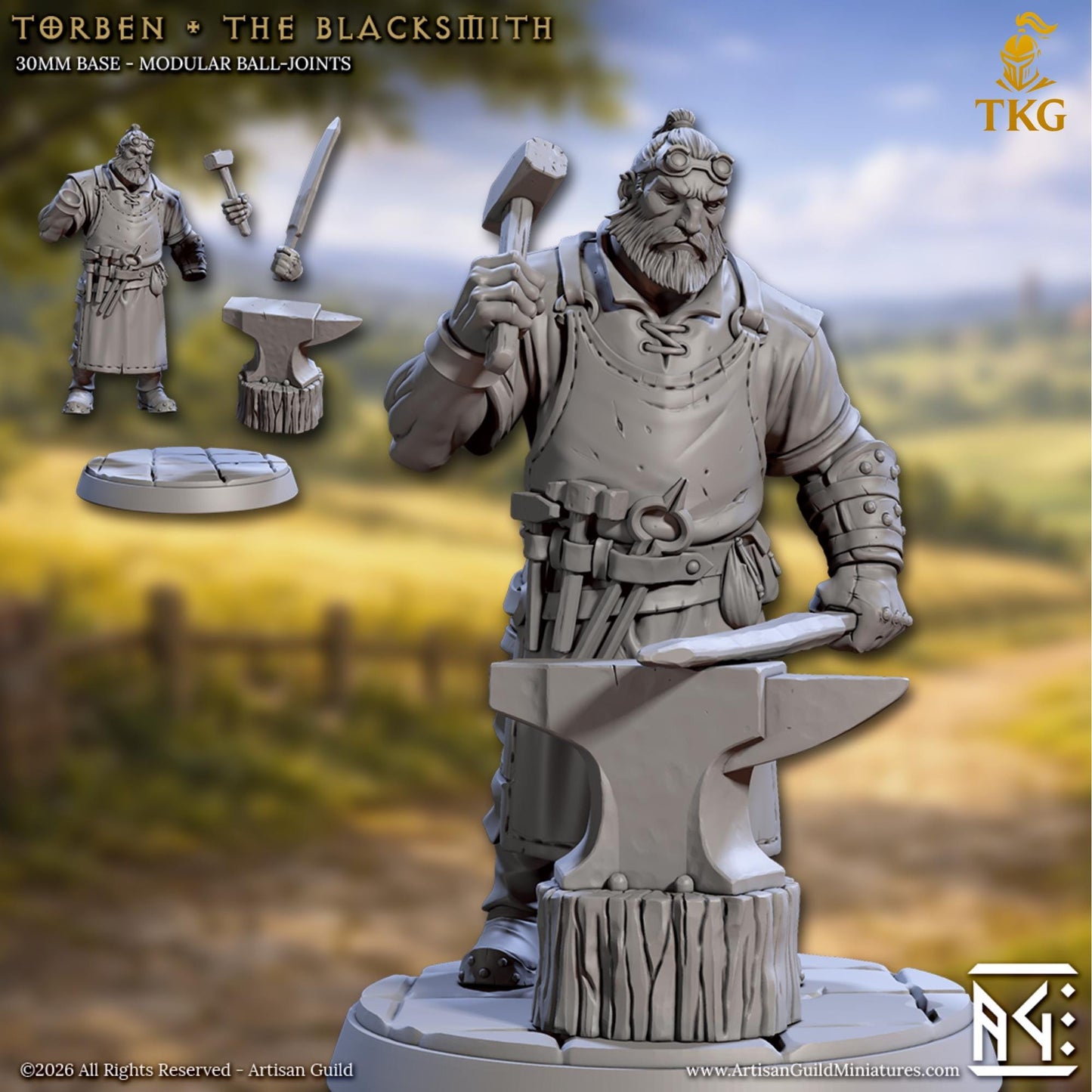 Villagers and Townsfolk by Artisan Guild | 3D Printed Miniatures | Fantasy Models
