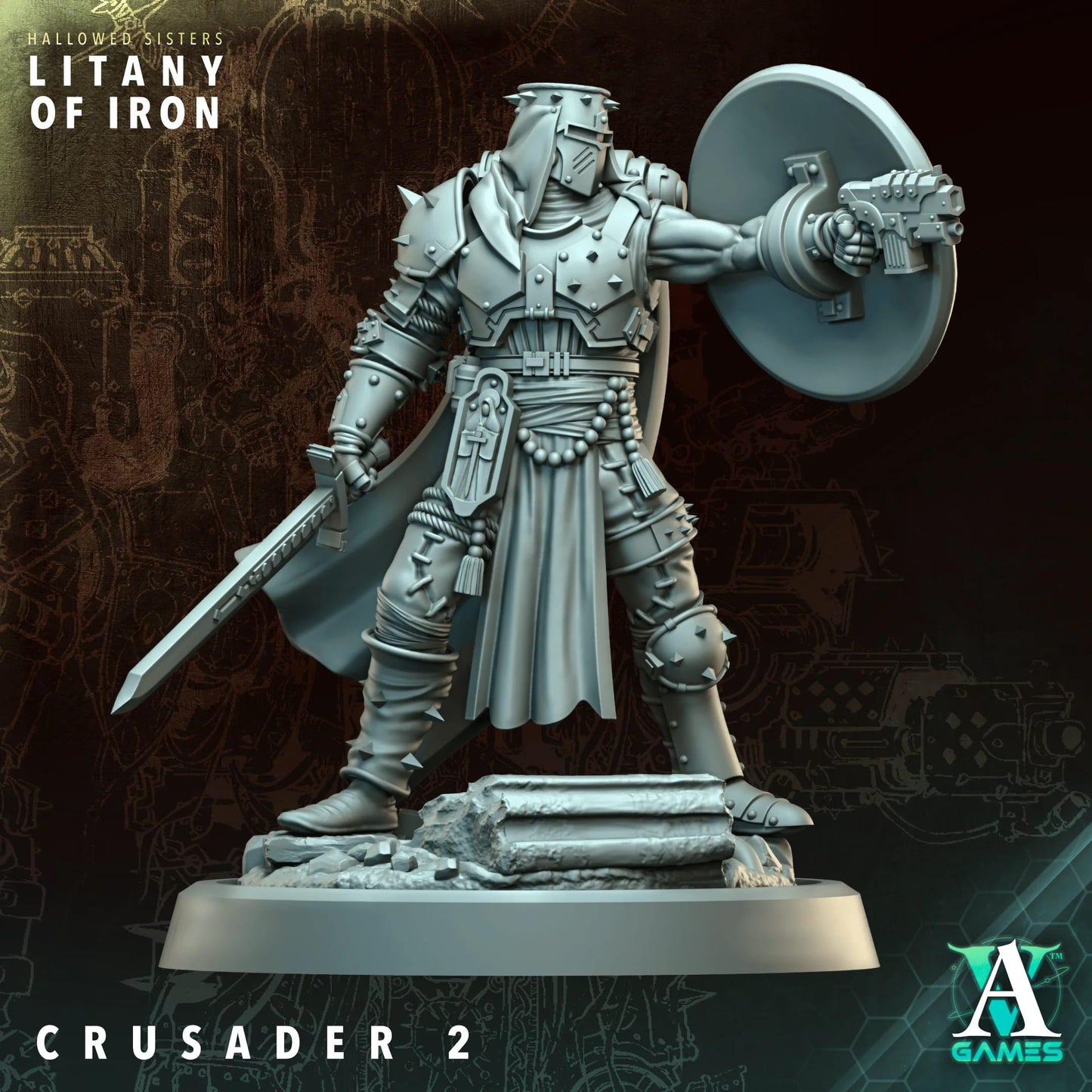 Hallowed Sisters - Litany of Iron by Archvillain Games | 3D Printed Miniatures
