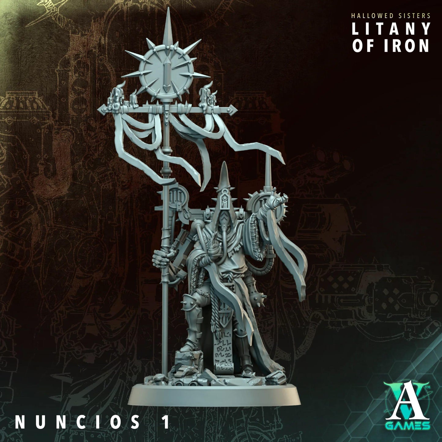 Hallowed Sisters - Litany of Iron by Archvillain Games | 3D Printed Miniatures