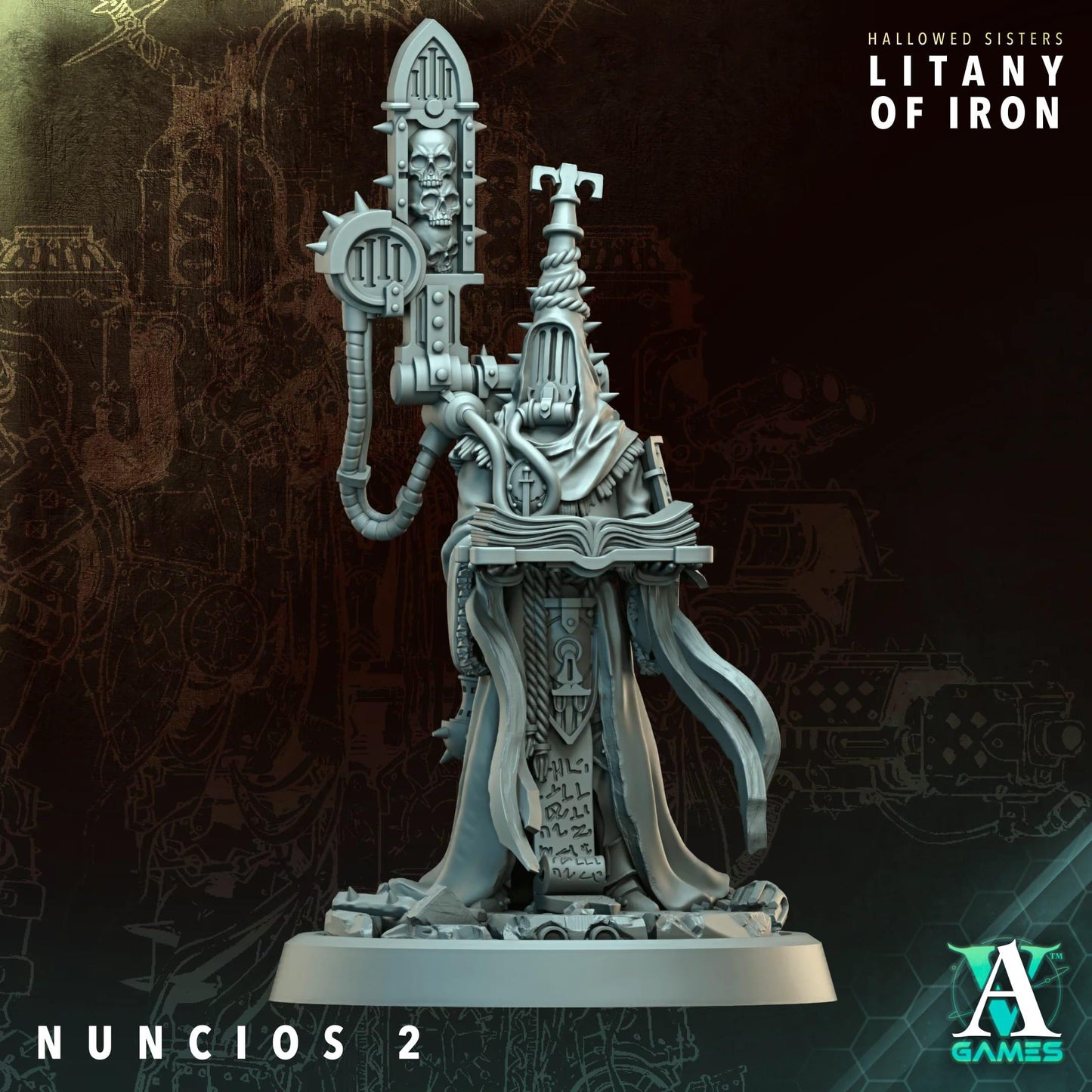 Hallowed Sisters - Litany of Iron by Archvillain Games | 3D Printed Miniatures