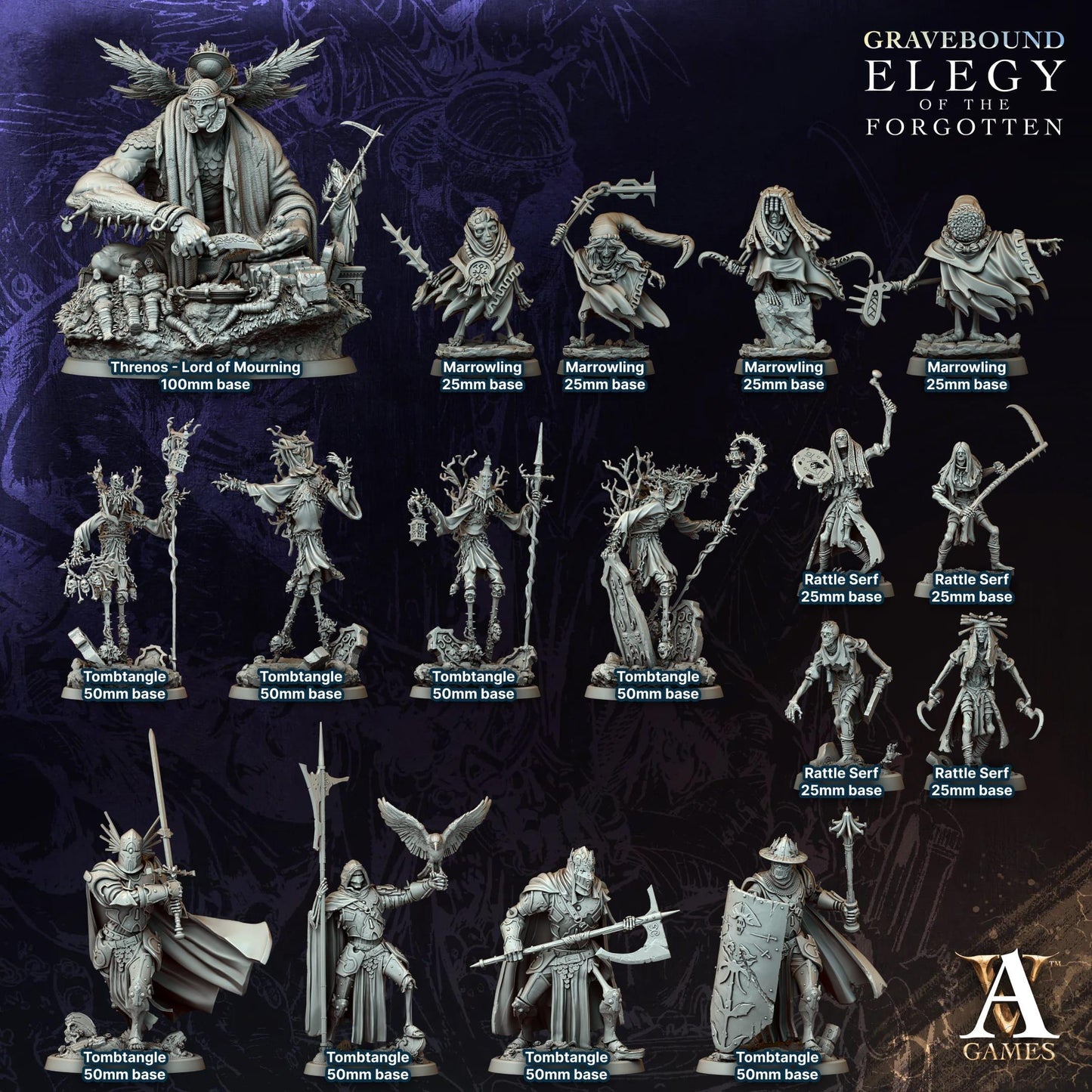 Elegy of the Forgotten - Gravebound by ArchvillainGames | 3D Printed Miniatures