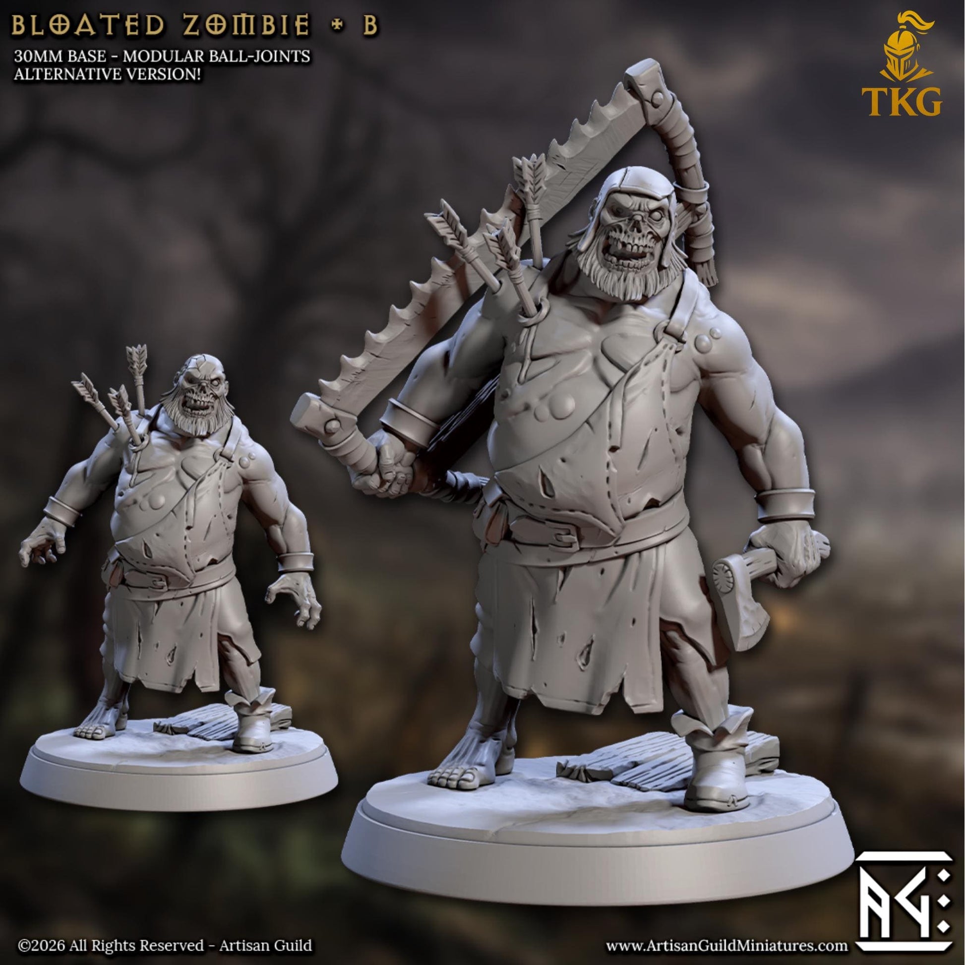 March of the Zombie Walkers by Artisan Guild | 3D Printed Miniatures | Fantasy Models