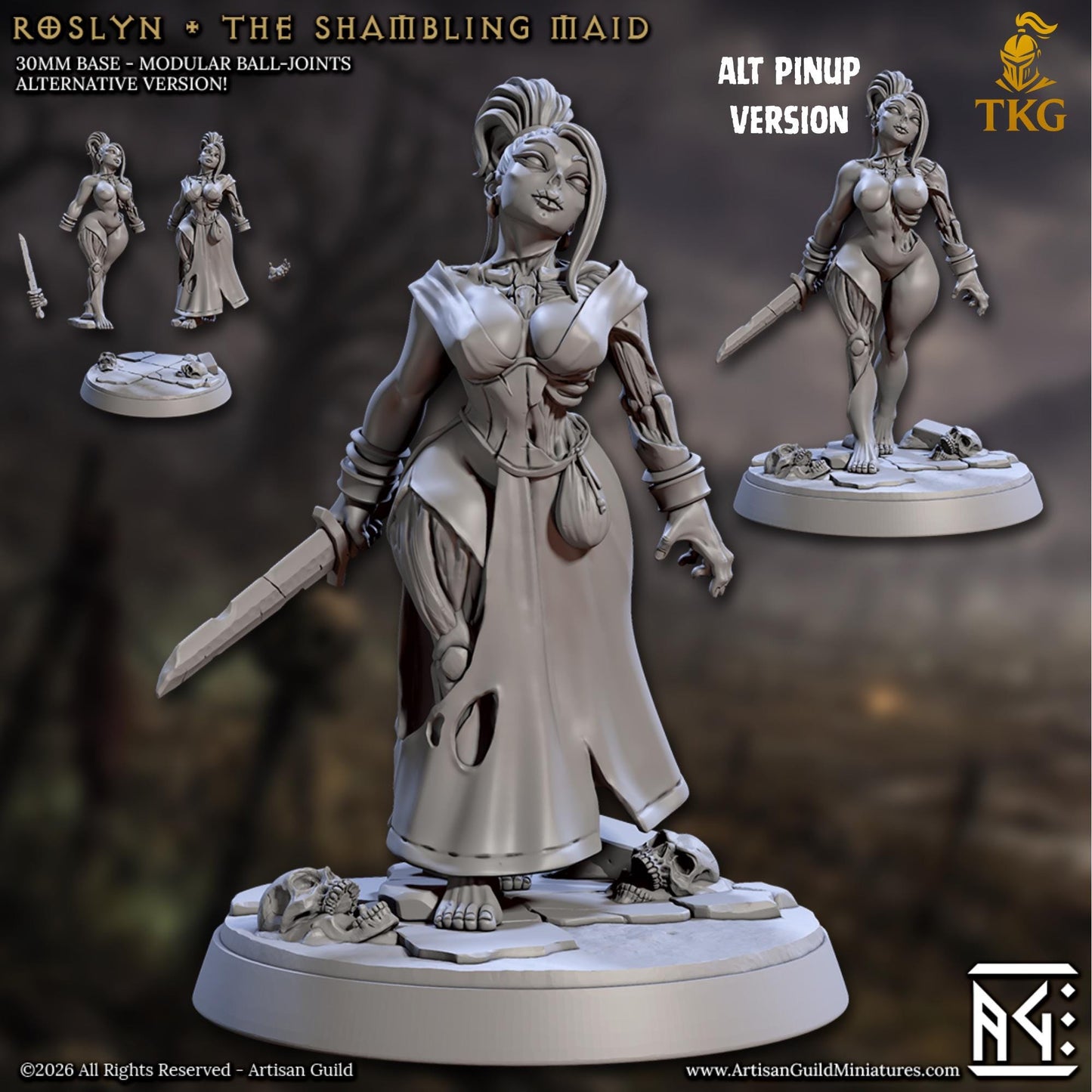 March of the Zombie Walkers by Artisan Guild | 3D Printed Miniatures | Fantasy Models