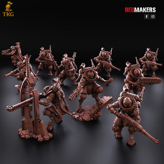 Omniforge Tech Guardians by RedMakers | 3D Printed Tabletop Miniatures