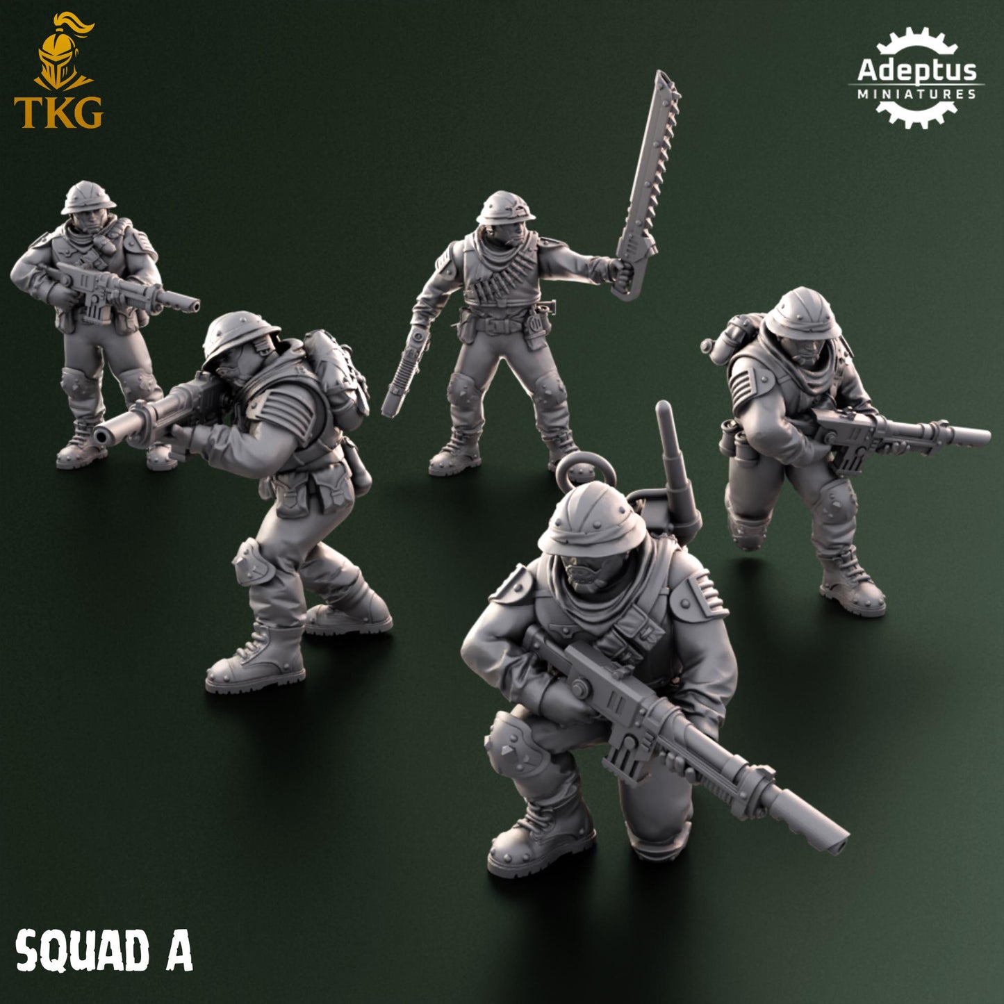 Shadowmarch Batallion Squad by Adeptus Miniatures | 3D printed Tabletop Miniatures