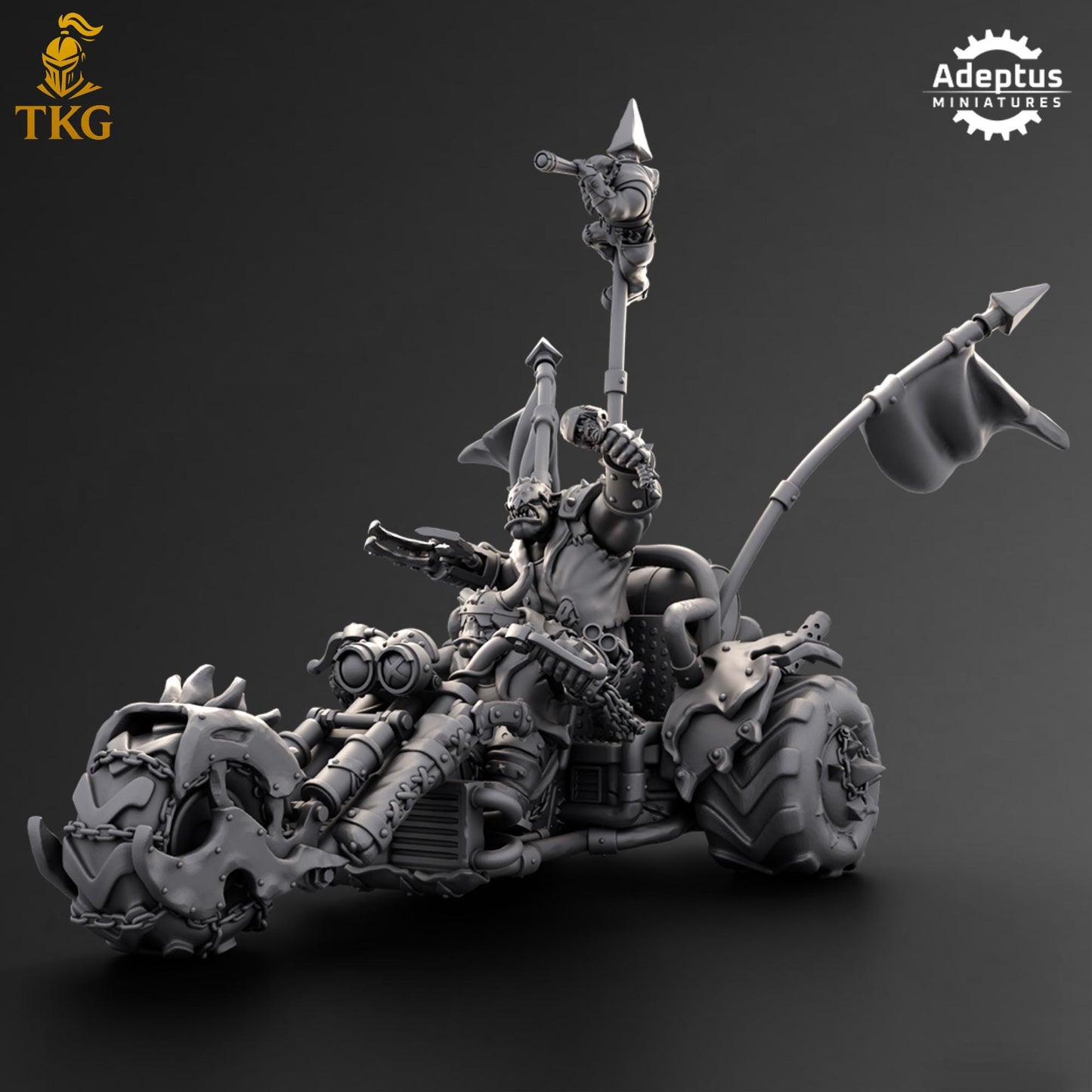 Roadboss Trike - Orks by Adeptus Miniatures | 3D printed Tabletop Miniatures