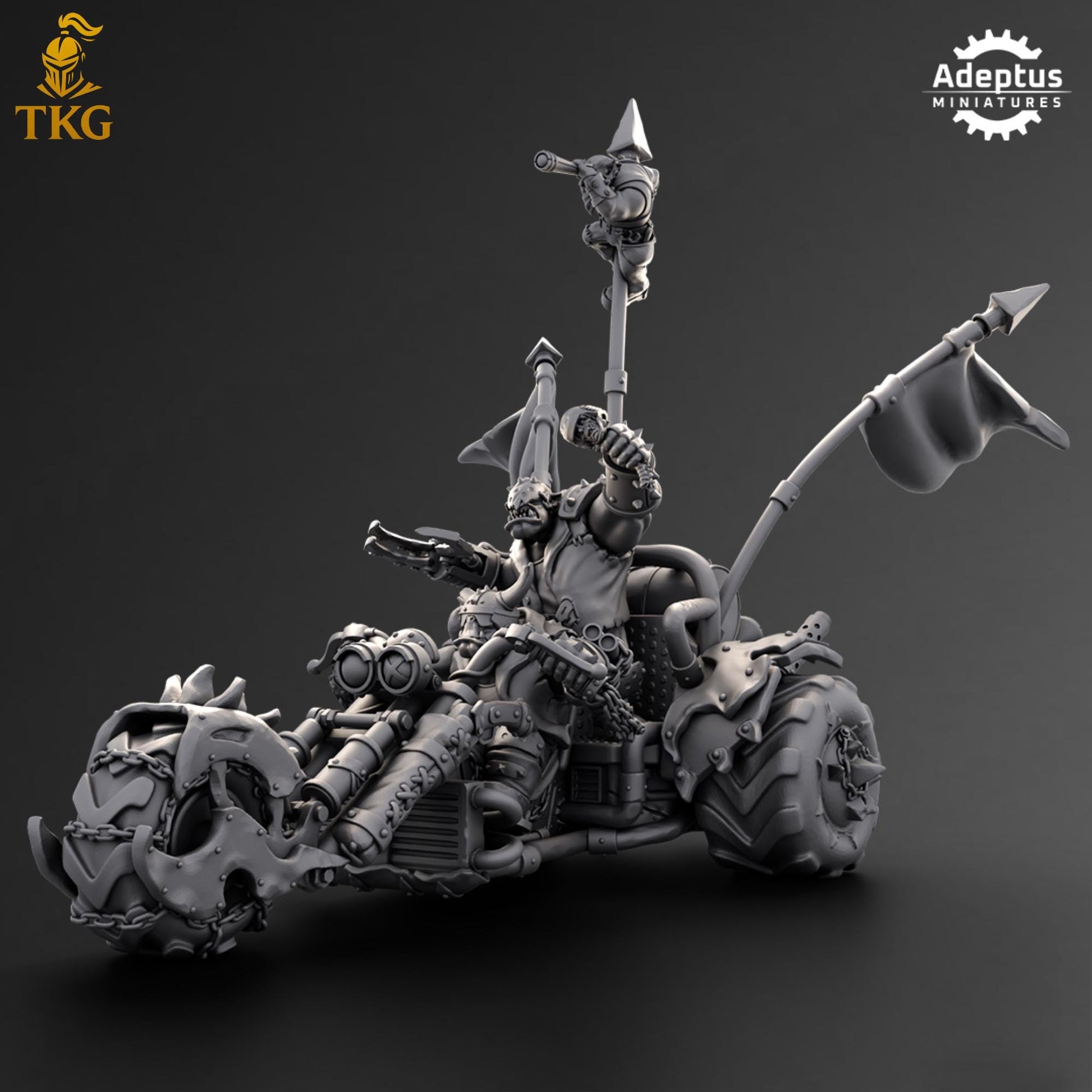 Roadboss Trike - Orks by Adeptus Miniatures | 3D printed Tabletop Miniatures