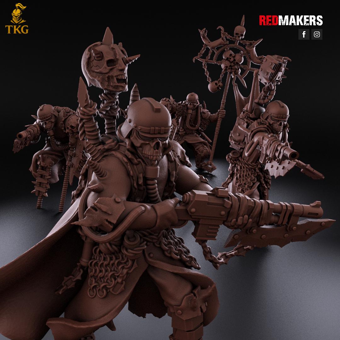 Renegade Death Division - Command Squad by Red Makers | 3D printed Tabletop Miniatures