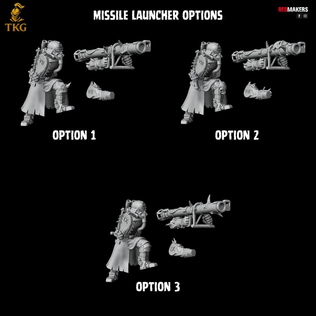 Renegade Death Division Heavy Support Squad by RedMakers | 3D Printed Tabletop Miniatures