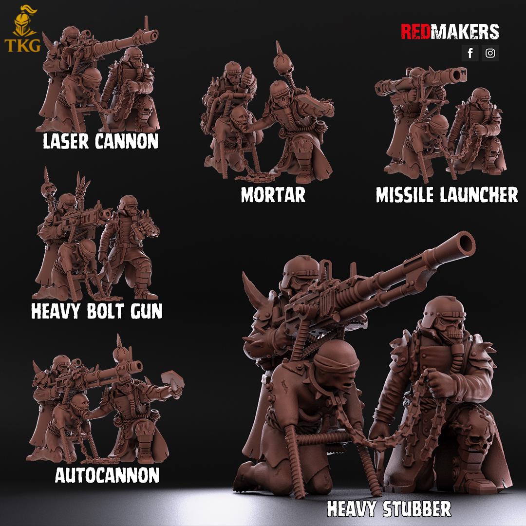Renegade Death Division Heavy Support Squad by RedMakers | 3D Printed Tabletop Miniatures