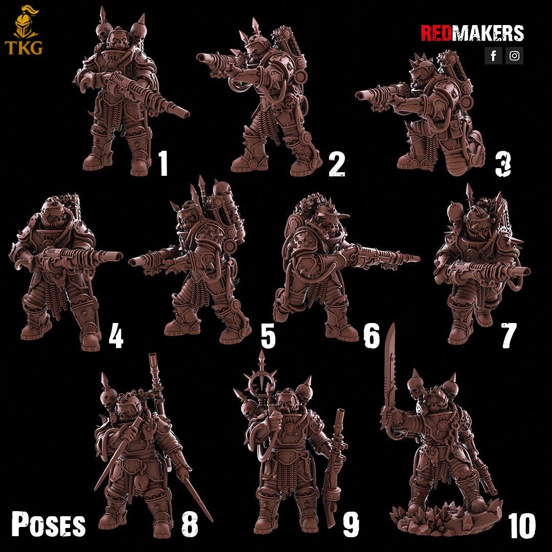 Renegade Solar Guard Squad by RedMakers | 3D Printed Tabletop Miniatures