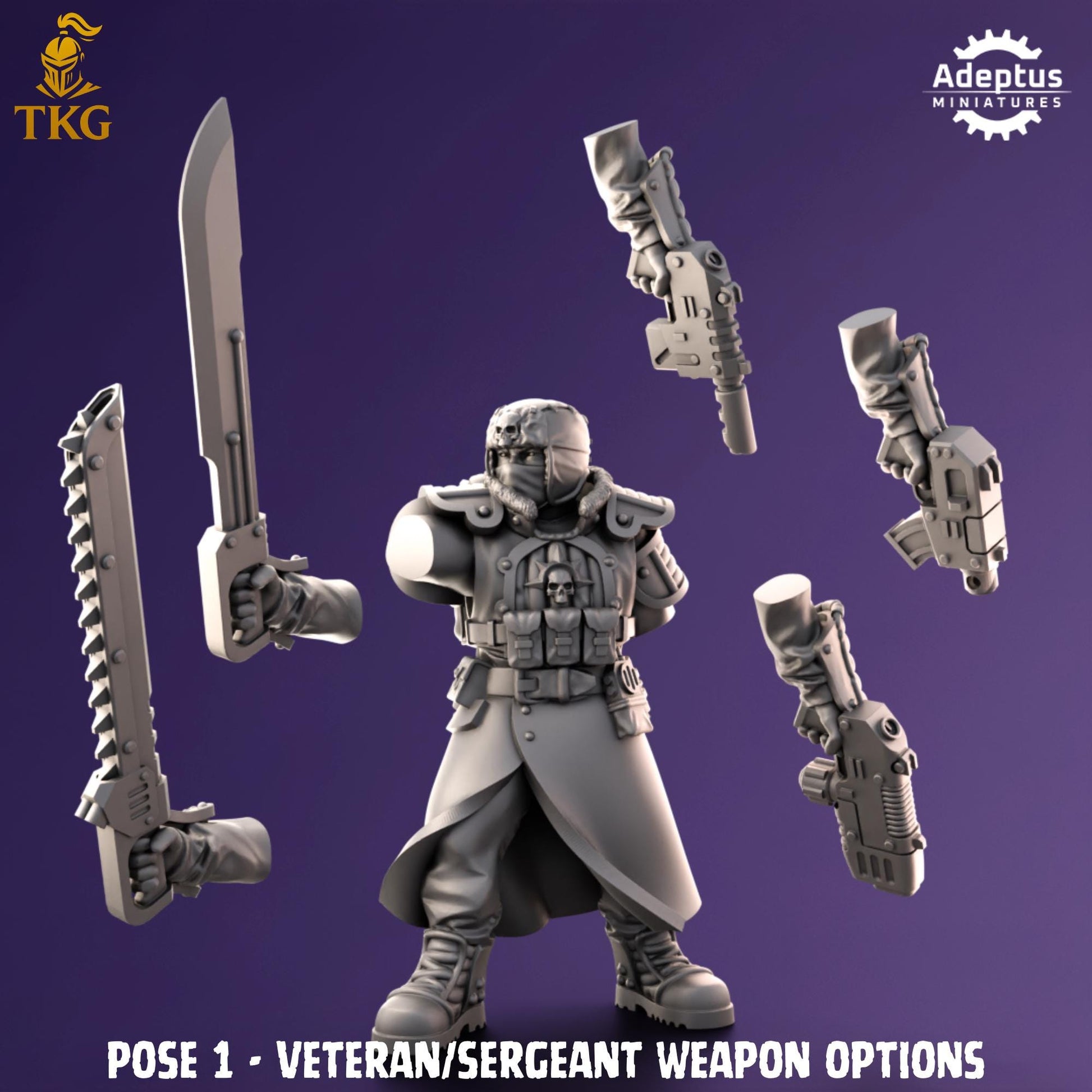 Iceward Division Command Squad by Adeptus Miniatures | 3D printed Tabletop Miniatures