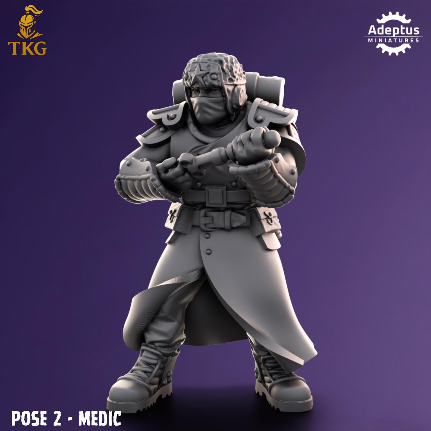 Iceward Division Command Squad by Adeptus Miniatures | 3D printed Tabletop Miniatures