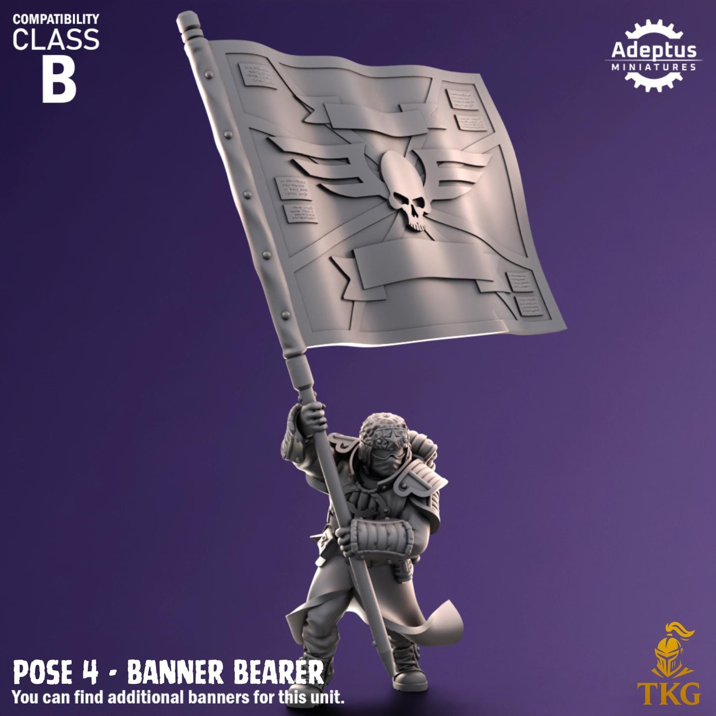 Iceward Division Command Squad by Adeptus Miniatures | 3D printed Tabletop Miniatures