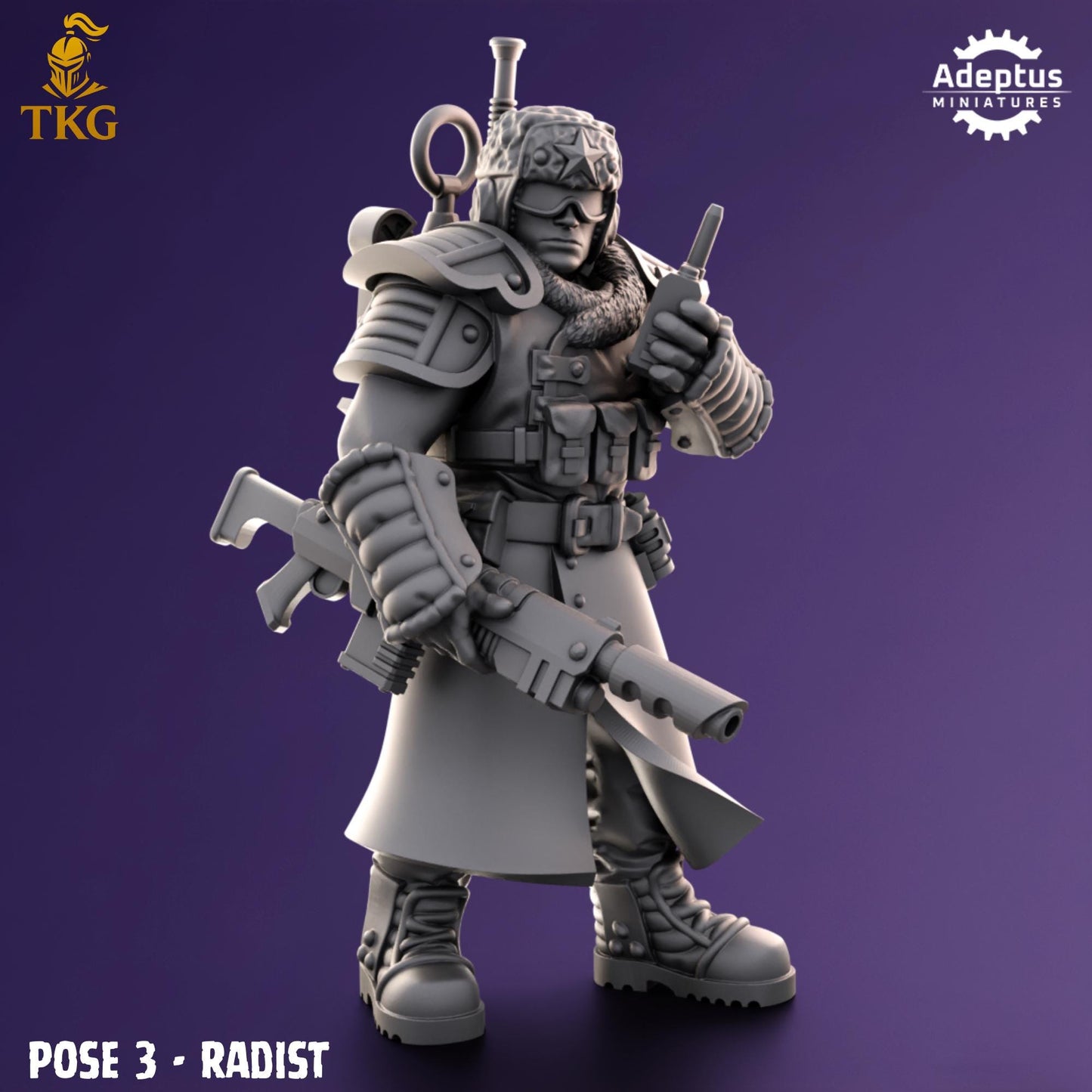 Iceward Division Command Squad by Adeptus Miniatures | 3D printed Tabletop Miniatures