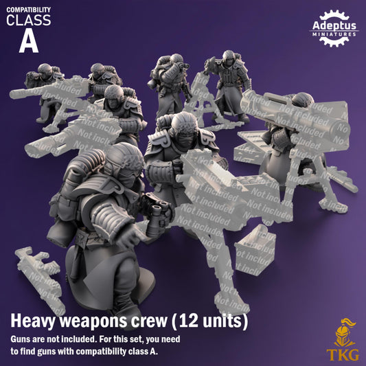 Iceward Division Heavy Weapons Operators by Adeptus Miniatures | 3D printed Tabletop Miniatures