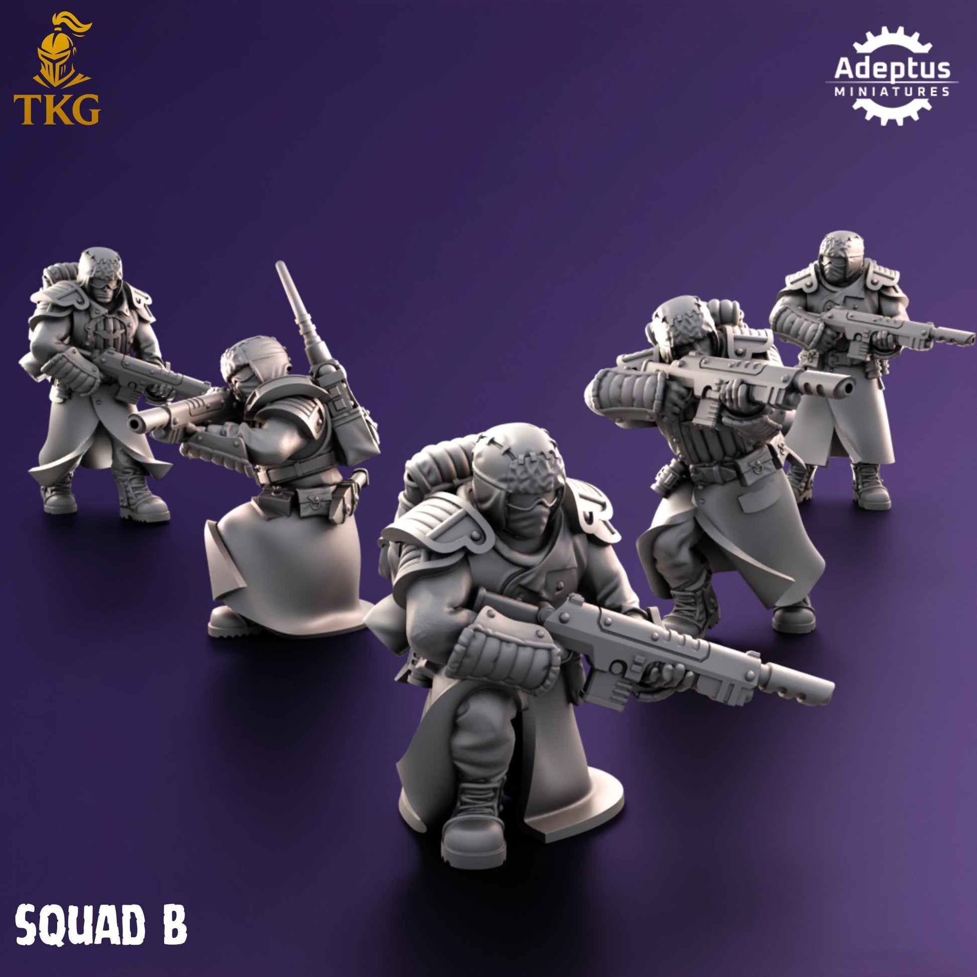 Iceward Division Squad by Adeptus Miniatures | 3D printed Tabletop Miniatures