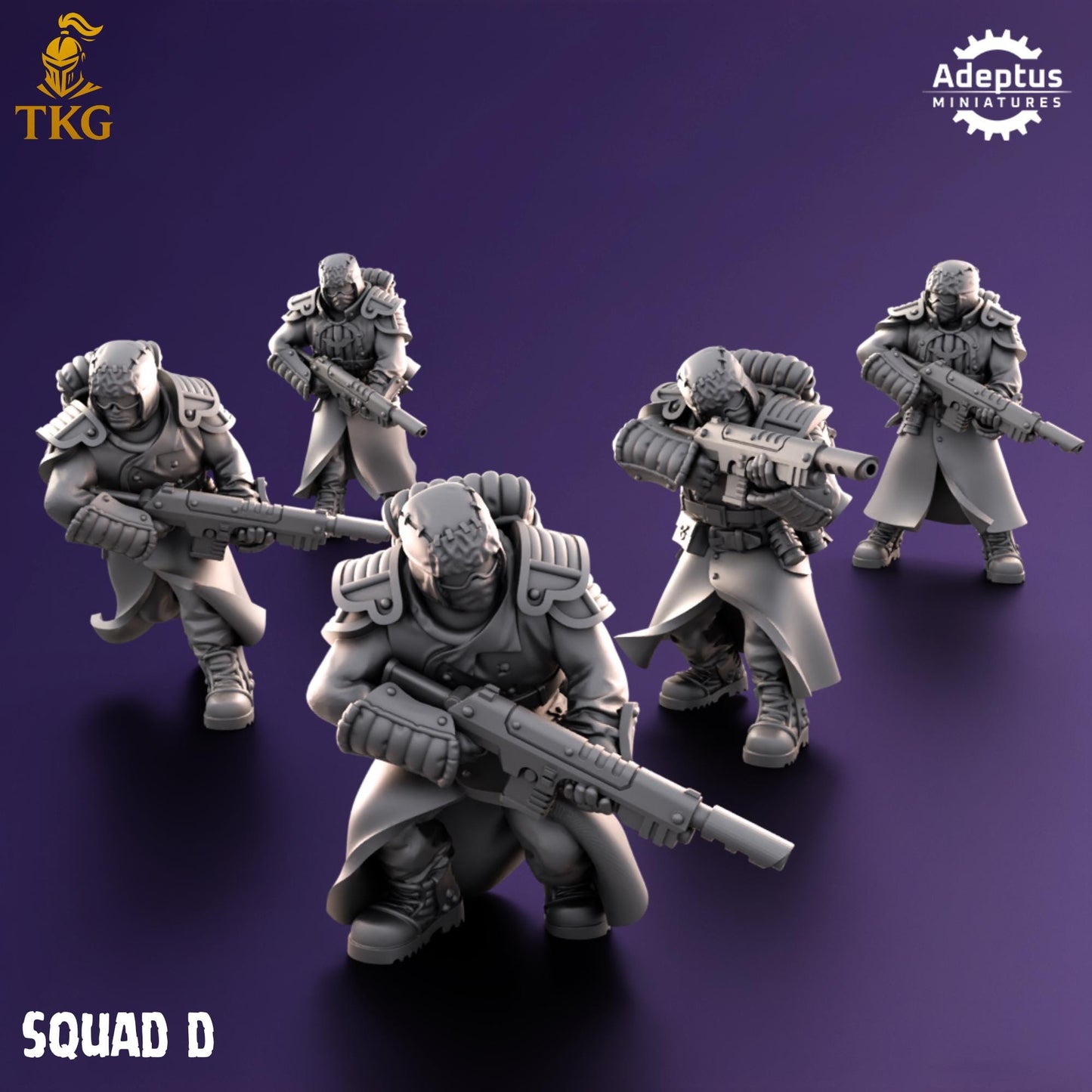 Iceward Division Squad by Adeptus Miniatures | 3D printed Tabletop Miniatures