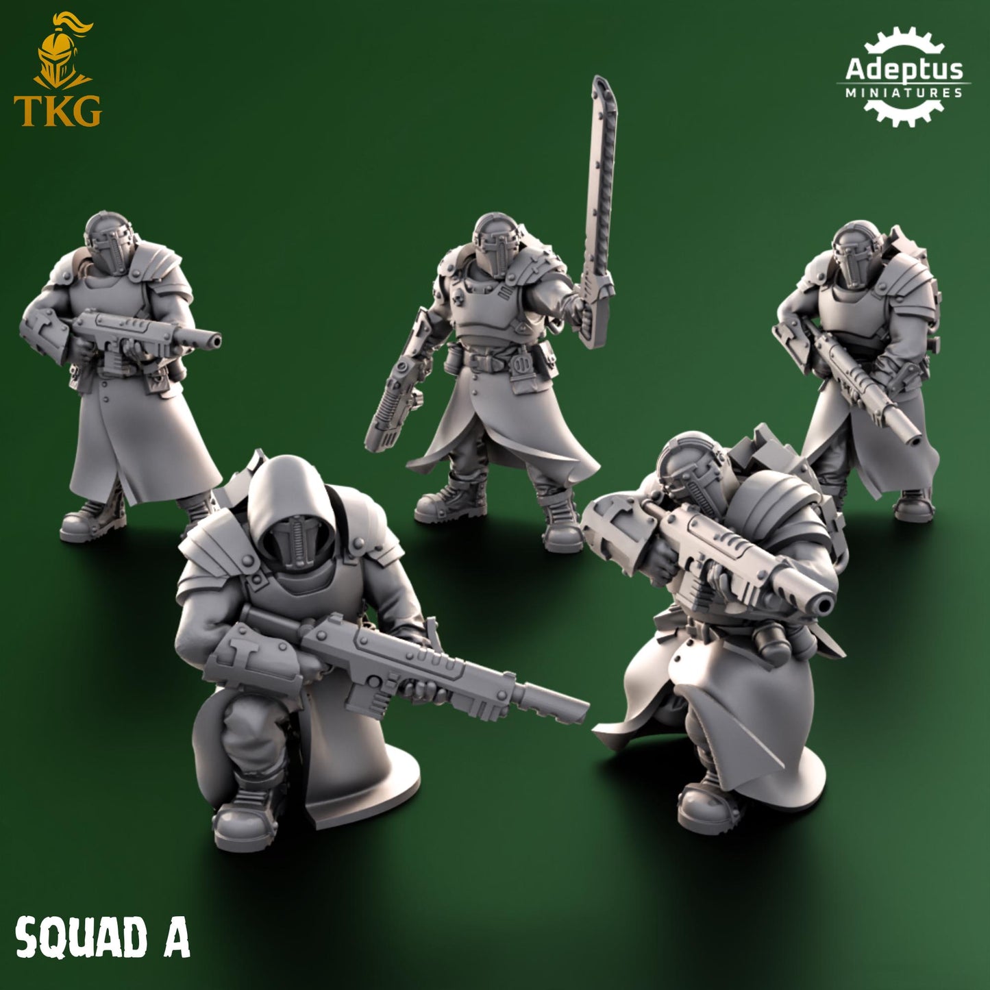 Crusaders Covenant Squad by Adeptus Miniatures | 3D printed Tabletop Miniatures