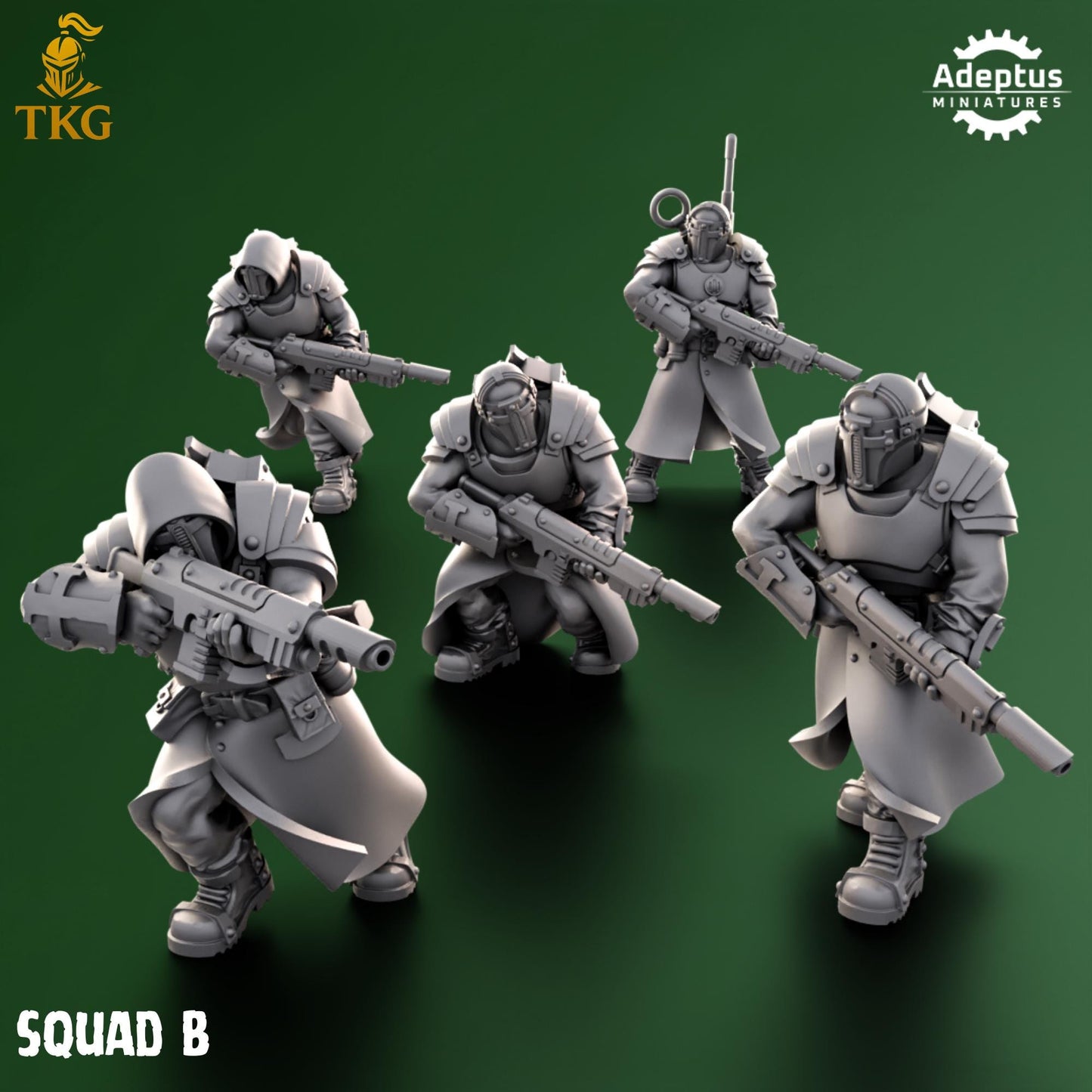 Crusaders Covenant Squad by Adeptus Miniatures | 3D printed Tabletop Miniatures