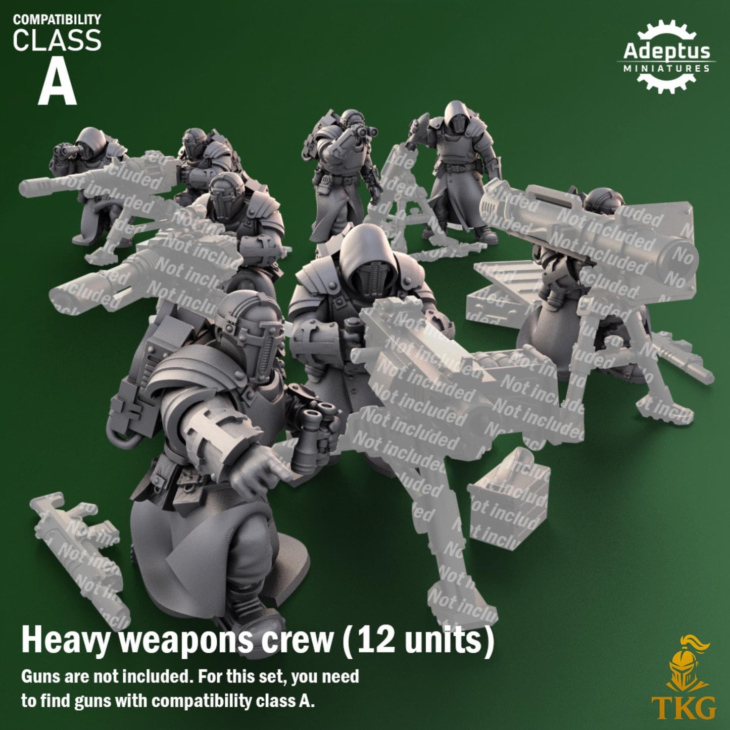 Crusaders Covenant Heavy Weapons Operators by Adeptus Miniatures | 3D printed Tabletop Miniatures