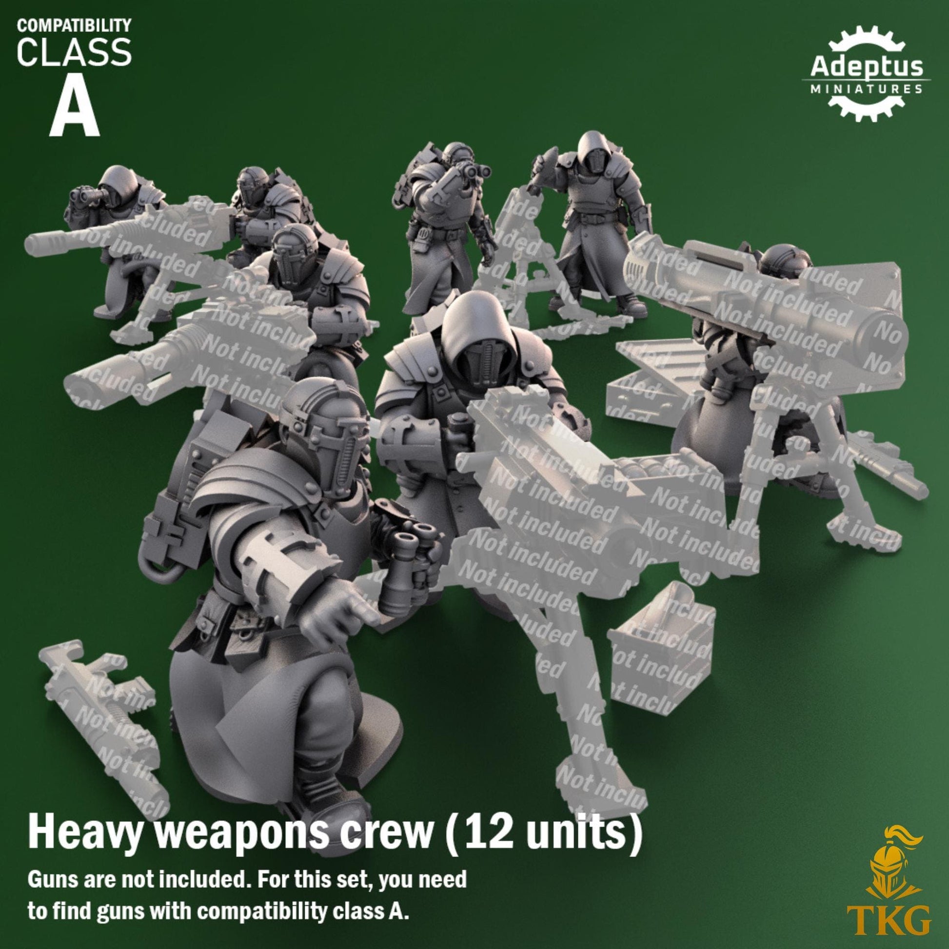 Crusaders Covenant Heavy Weapons Operators by Adeptus Miniatures | 3D printed Tabletop Miniatures