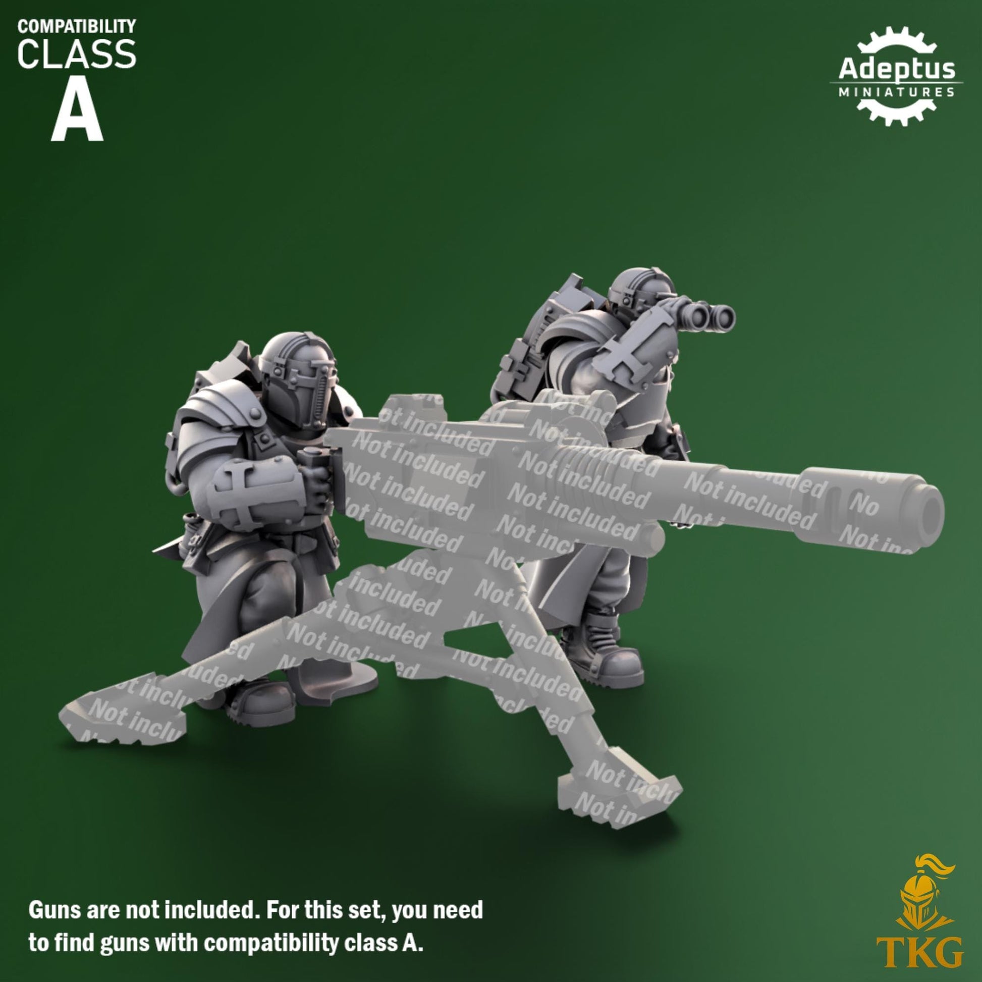 Crusaders Covenant Heavy Weapons Operators by Adeptus Miniatures | 3D printed Tabletop Miniatures